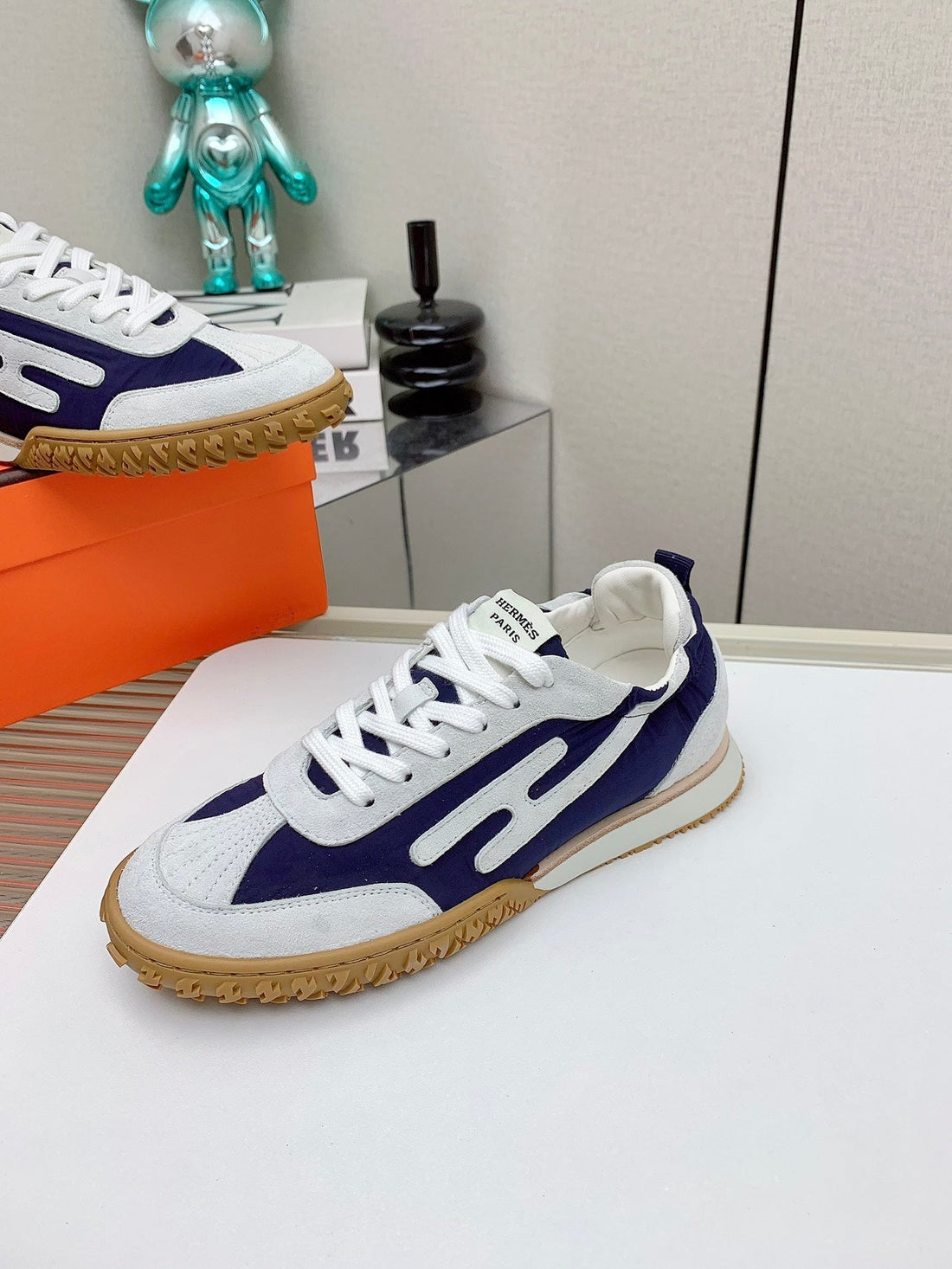 HM Jet Sneaker 20MM Navy Blue Suede 106378