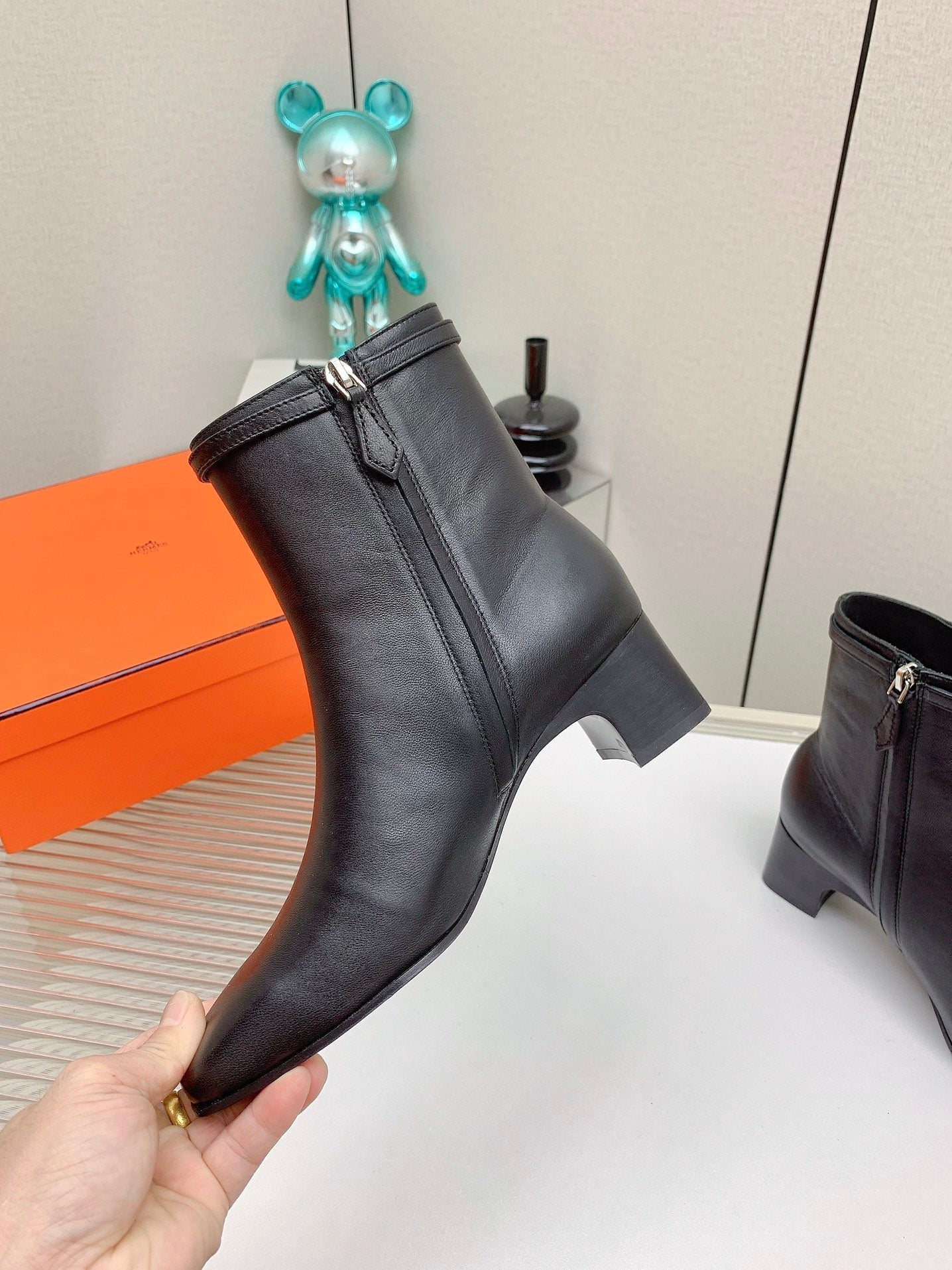 HM Hommage Ankle Boot Black Calfskin  971350