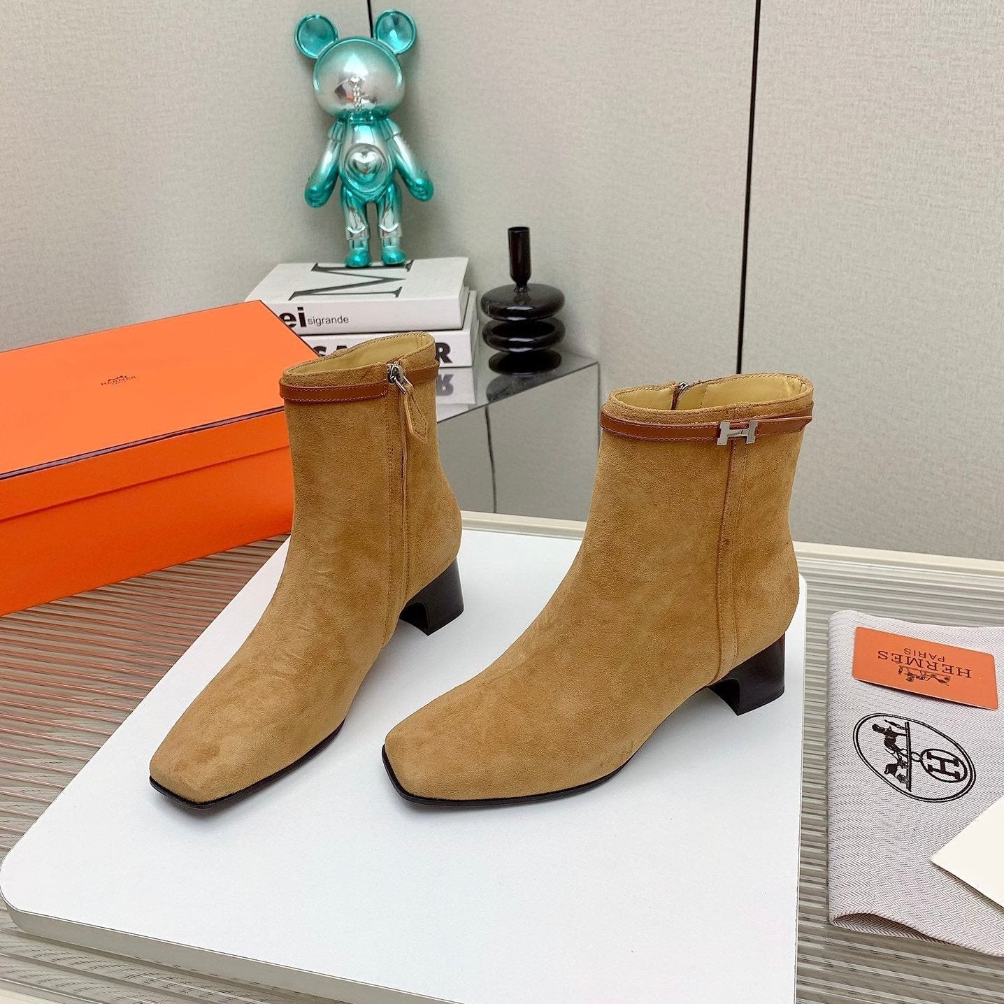 HM Hommage Ankle Boot Light Brown Suede 971357