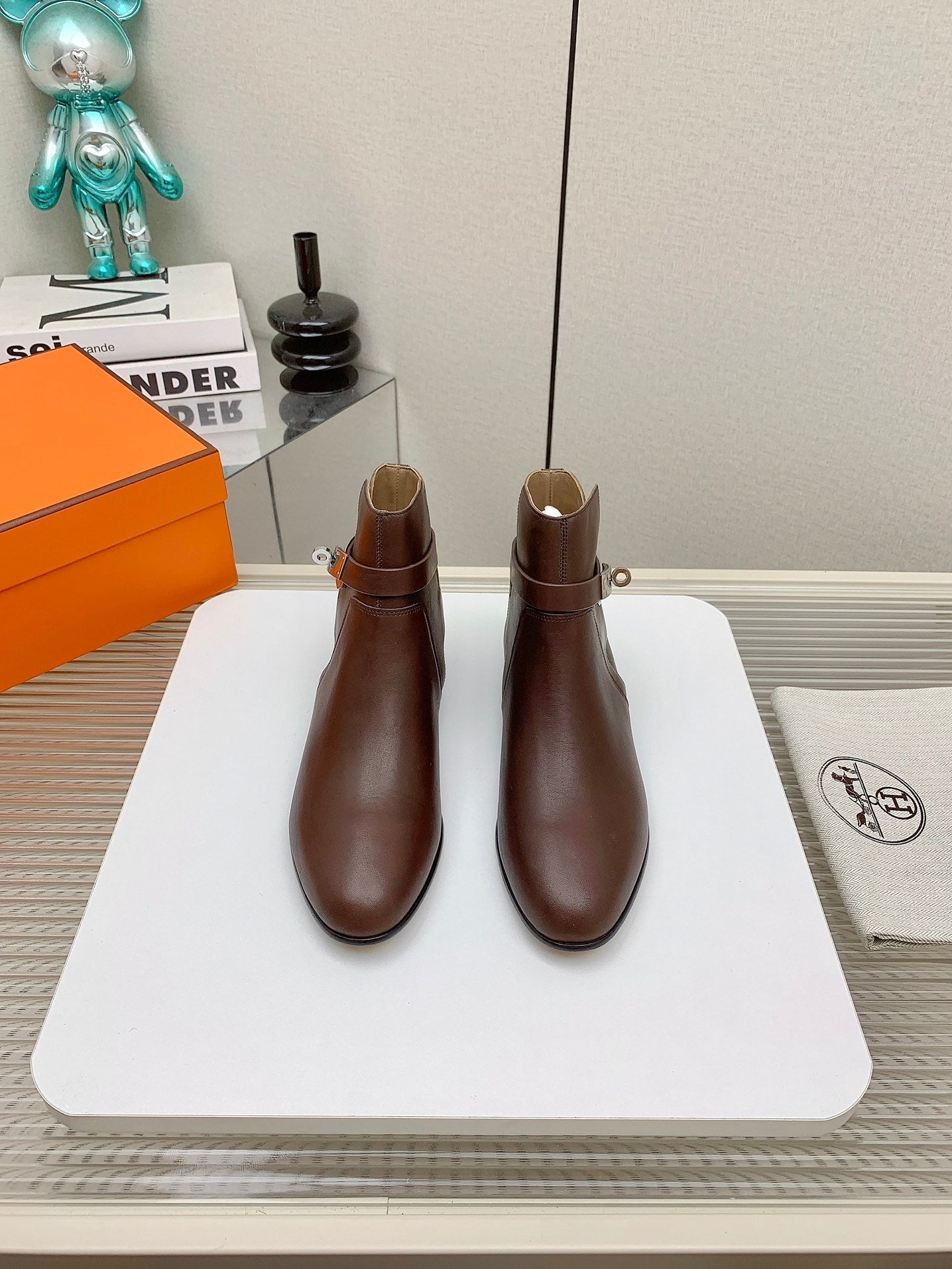 HM Neo Ankle Boot Earth Brown Calfskin 971365