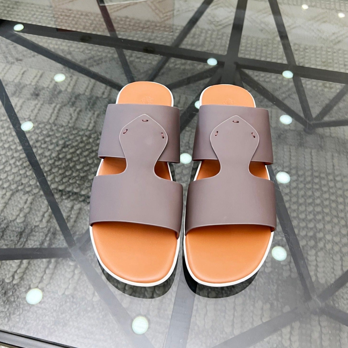 LP CROSSOVER SLIPPERS CHOCOLATE CALFSKIN