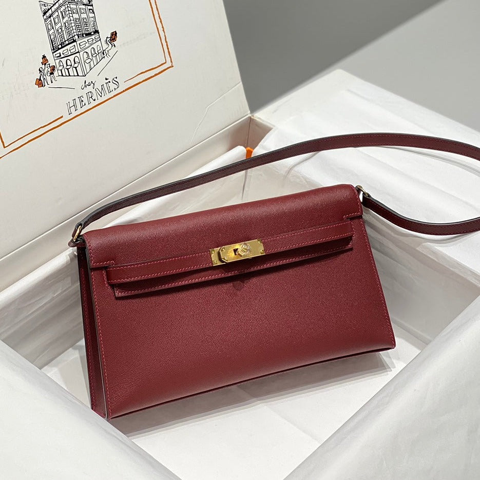 HM Kelly Elan 27cm Red Leather Ghw