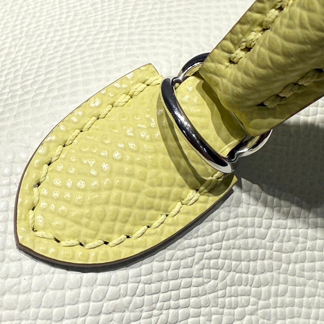 HM Mini Kelly 19 Milkshake White Epsom 243206