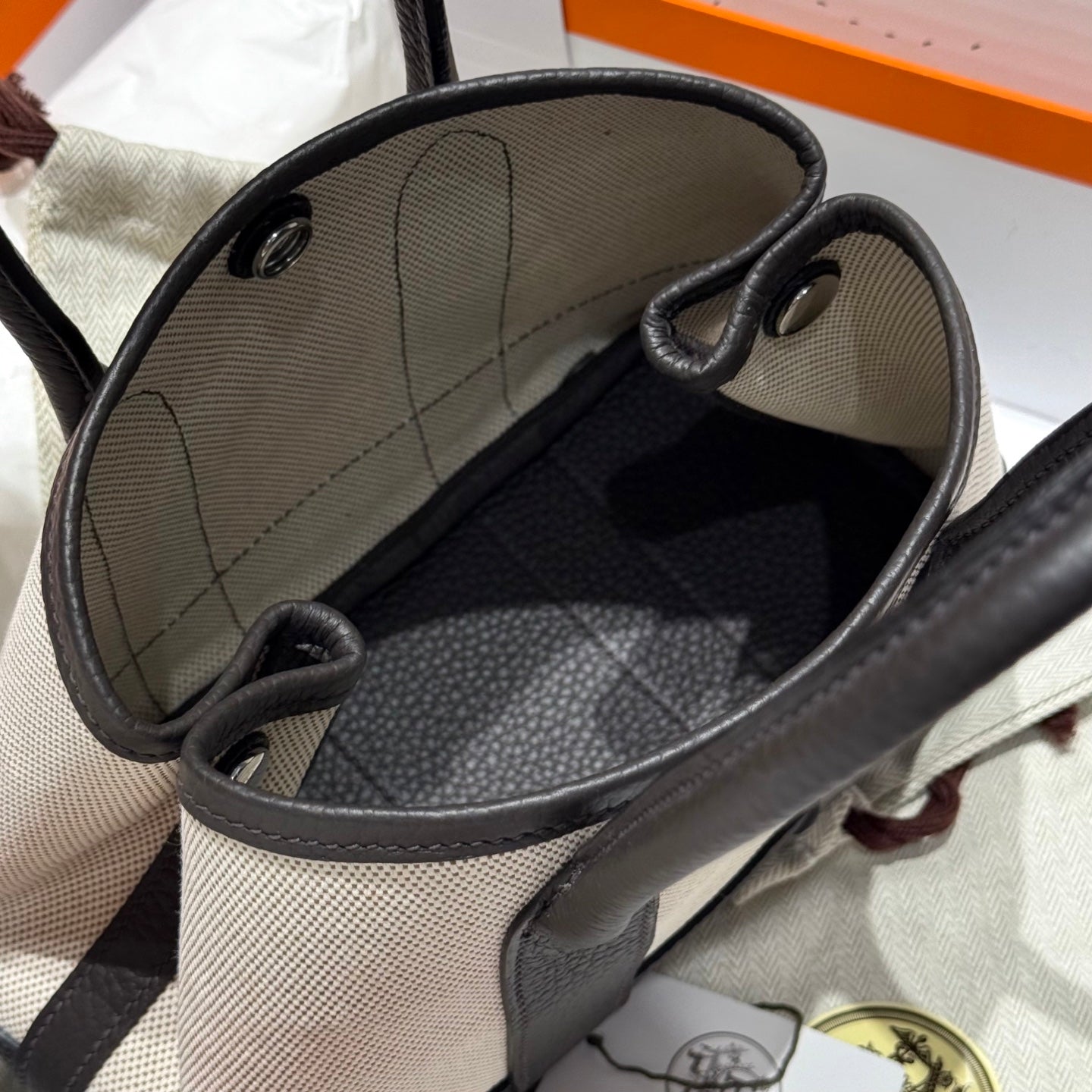 HM Neo Garden 23 bag Black Canvas and Negonda Calfskin 243328