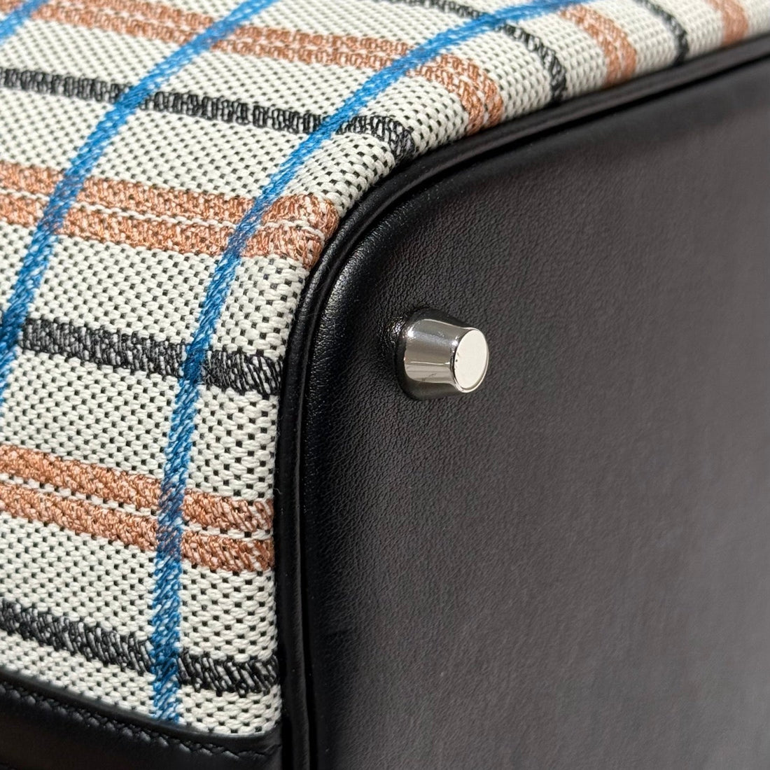 Picotin Lock 18 Black Swift Calfskin Multicolor H Canvas