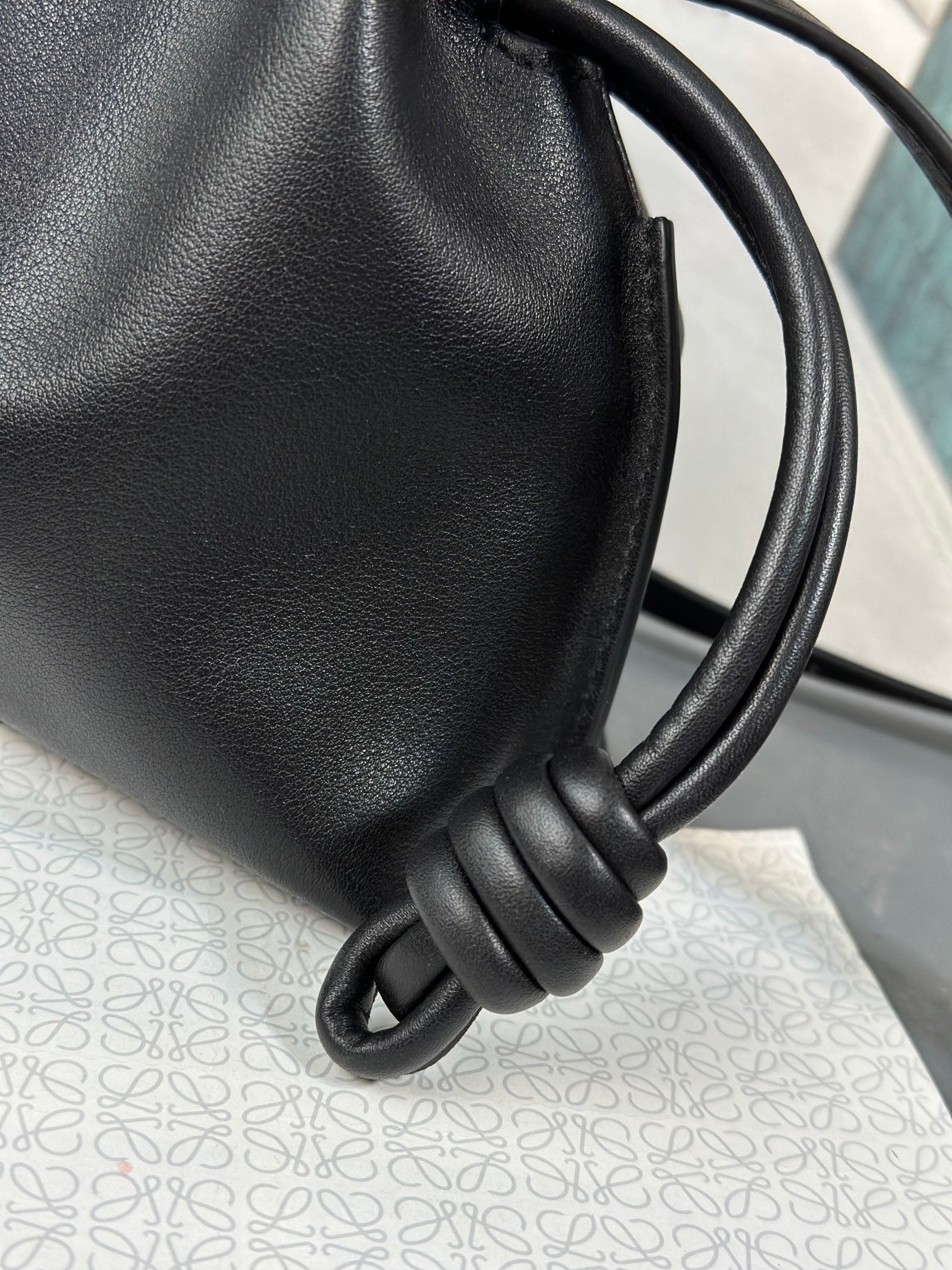 Mini Flamenco Bag 23cm Black Calfskin