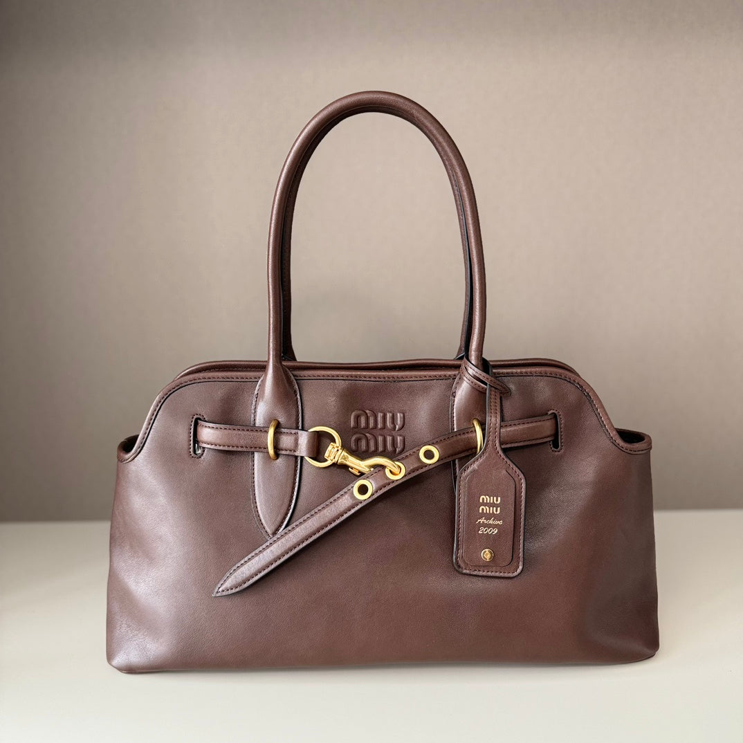 MiuMiu popular vintage tote bag sheepskin