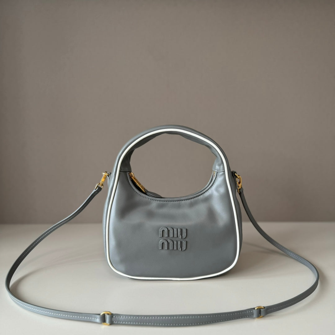 MiuMiu Wander Crescent Bag Leather