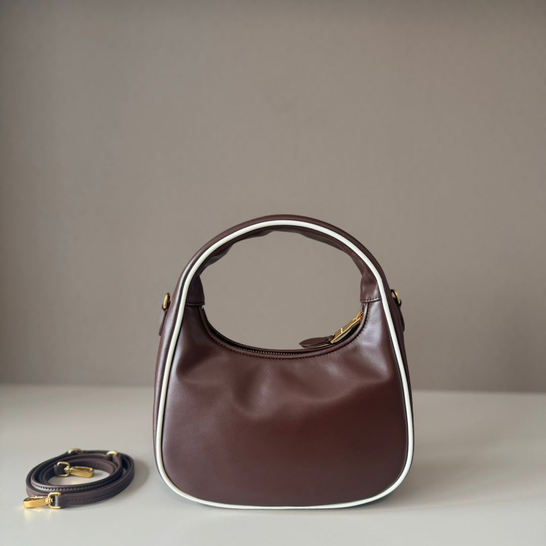 MiuMiu Wander Crescent Bag Leather