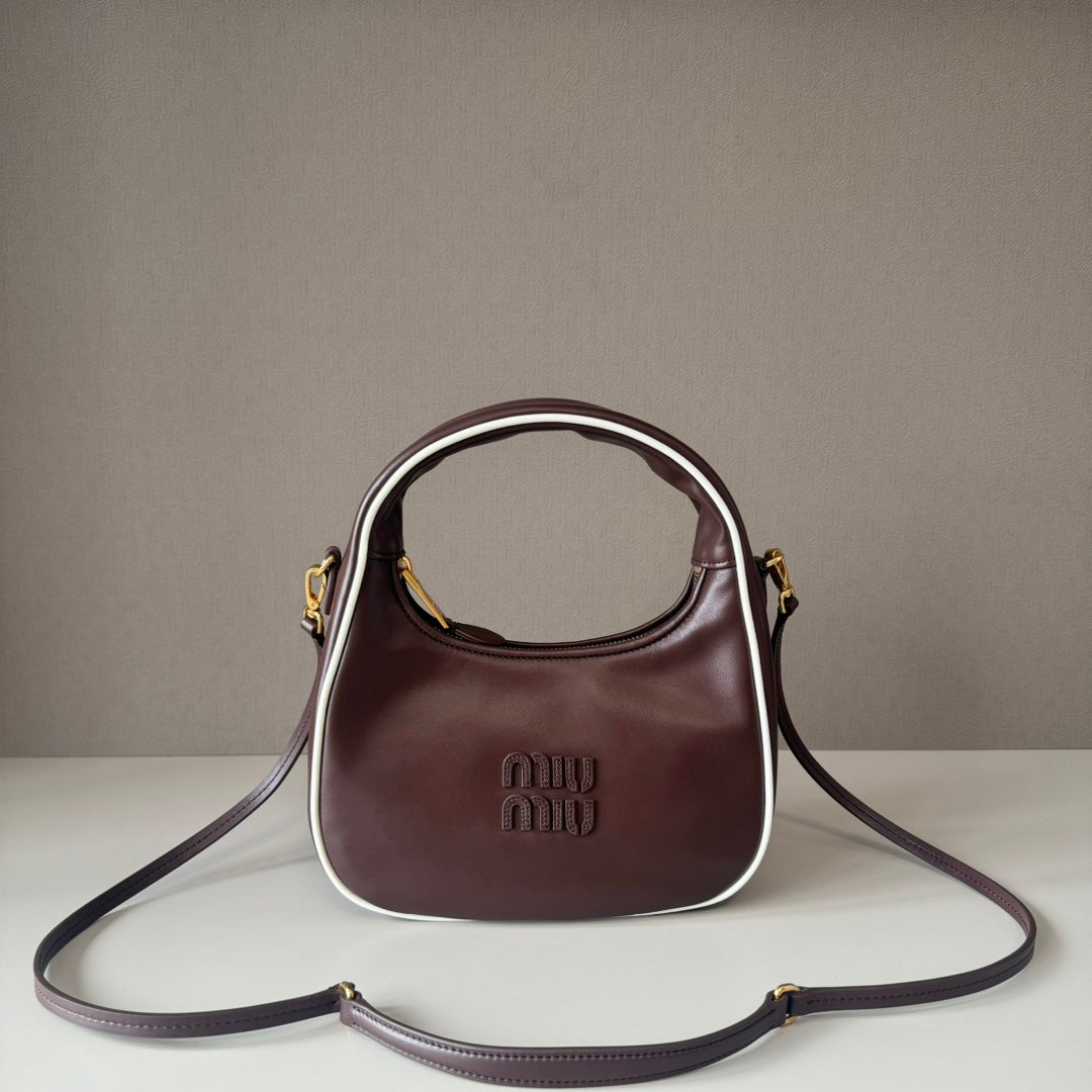 MiuMiu Wander Crescent Bag Leather