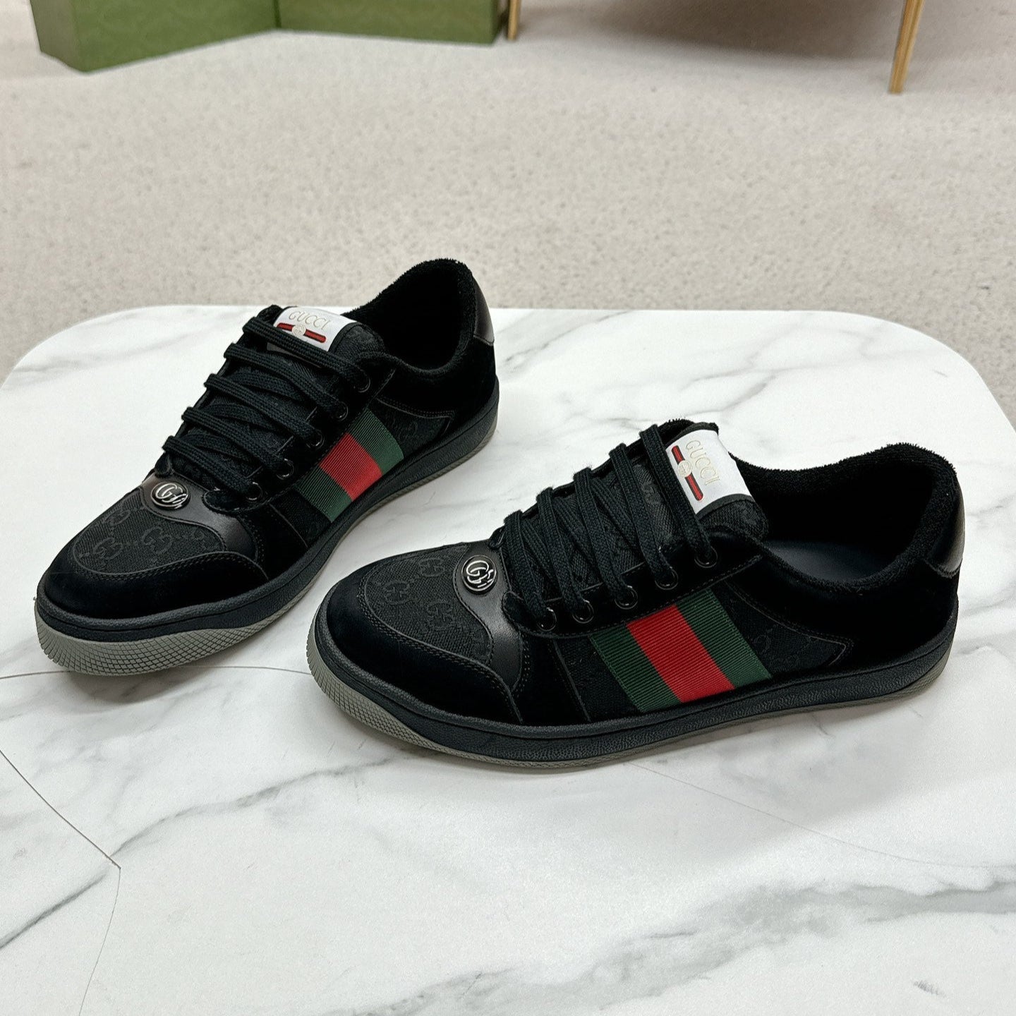 GG Sneaker Black Suede Calfskin