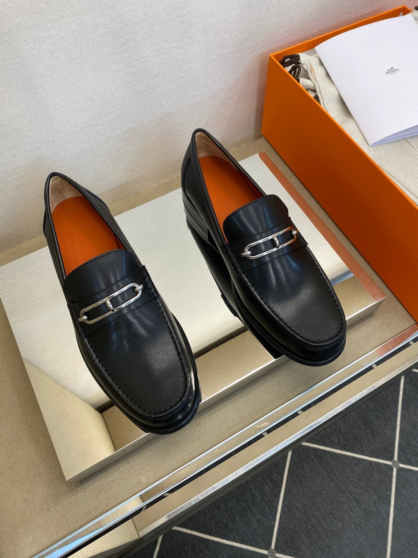 HM Men's Colette Loafer Black Calfskin 680420