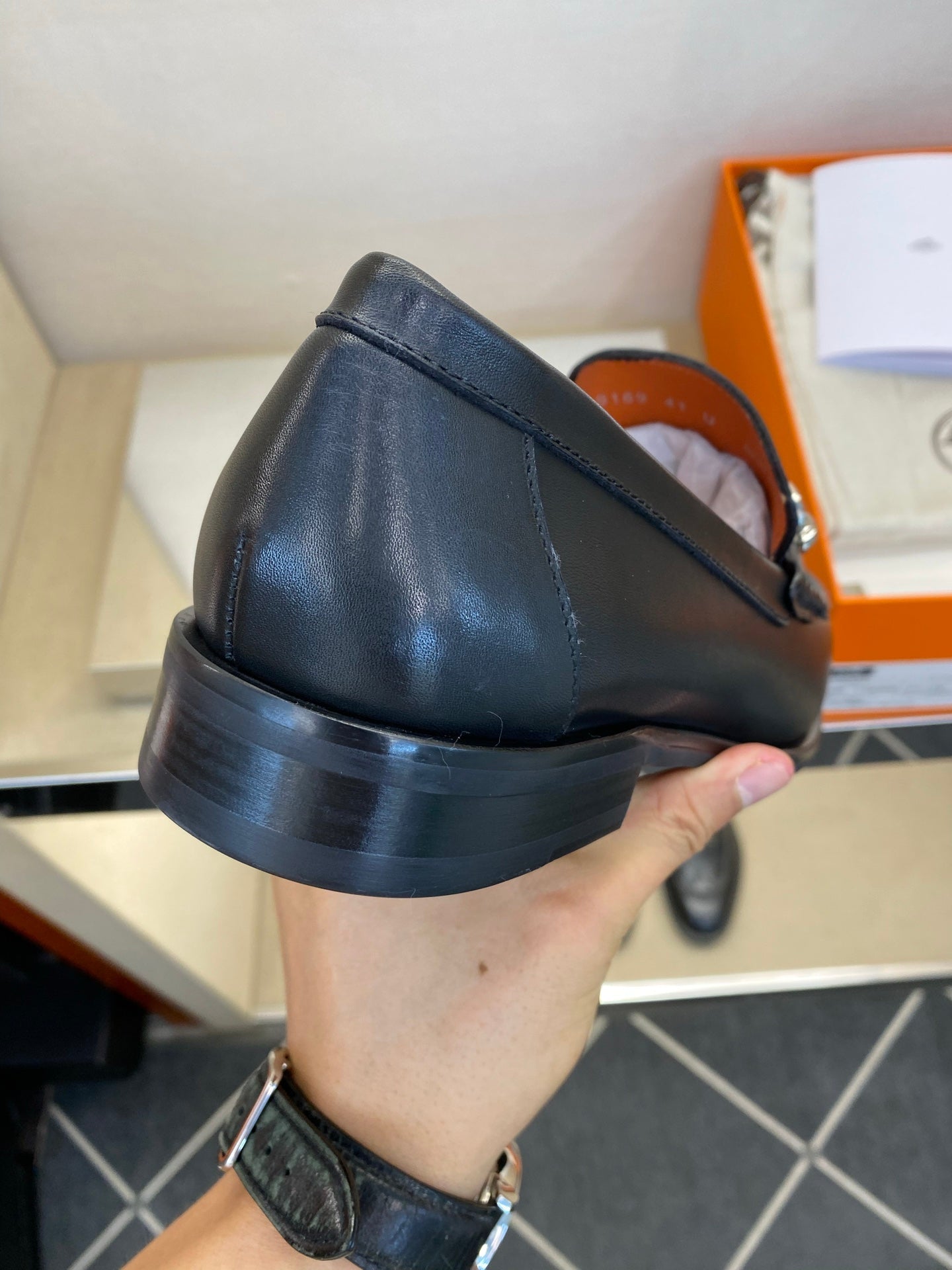 HM Men's Colette Loafer Black Calfskin 680420