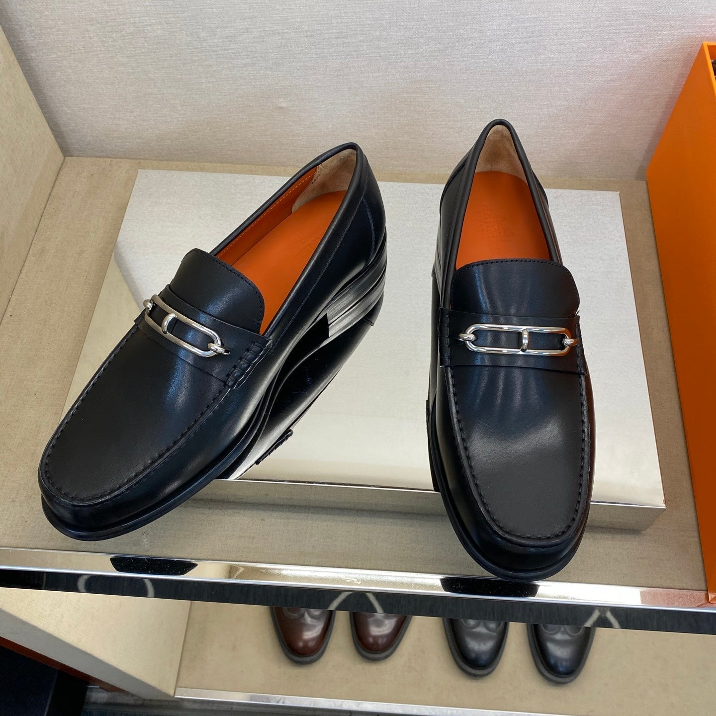 HM Men's Colette Loafer Black Calfskin 680420