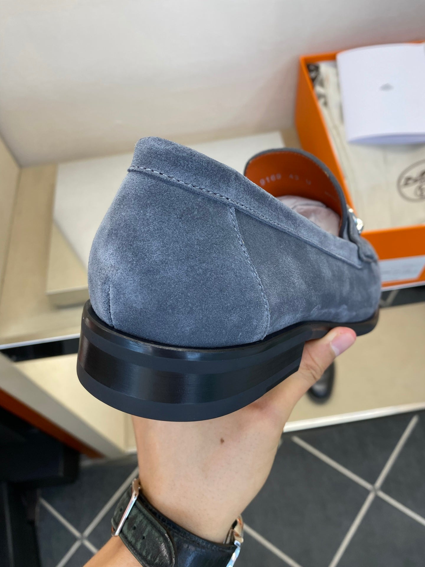 HM Men's Colette Loafer Charcoal Grey Suede 680424