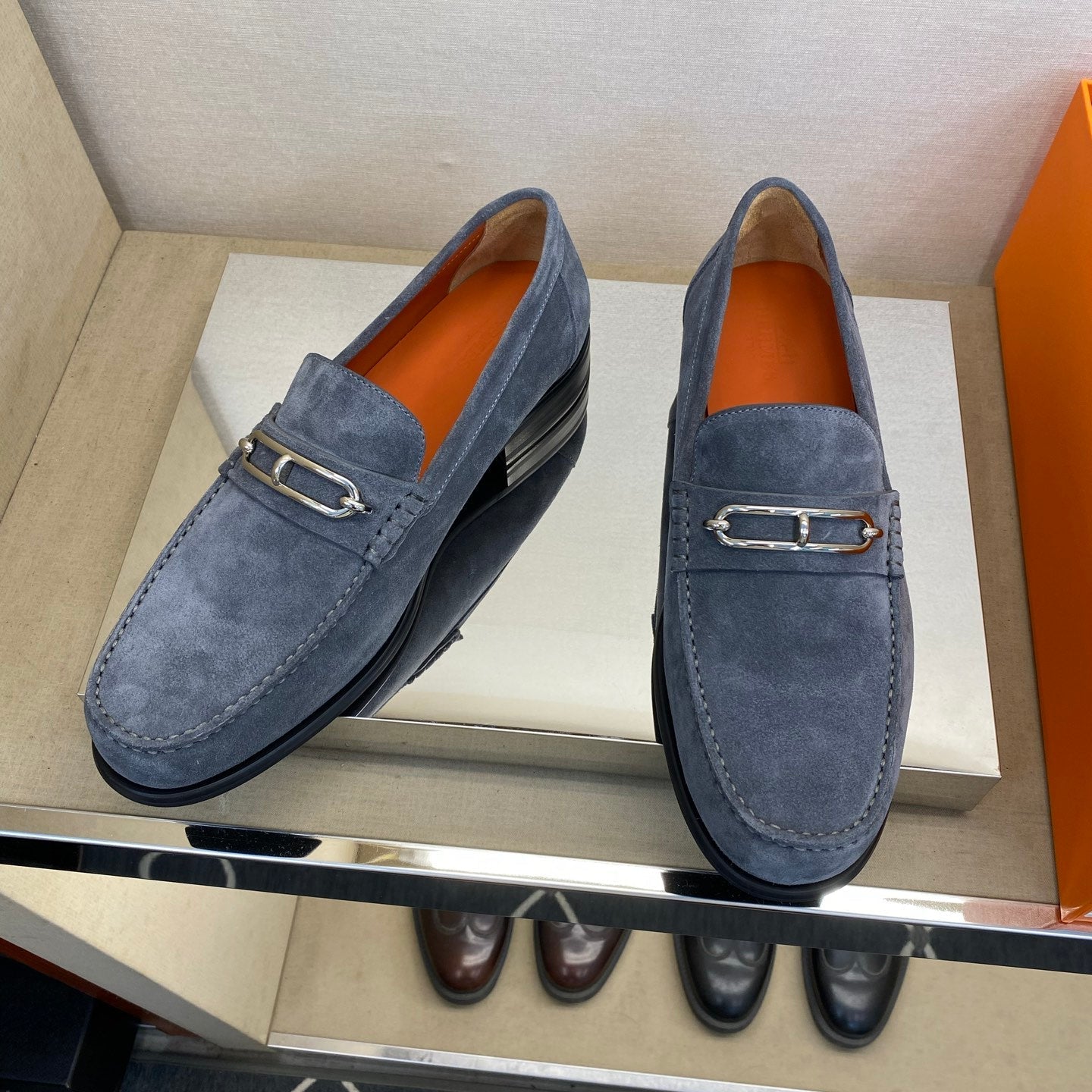 HM Men's Colette Loafer Charcoal Grey Suede 680424