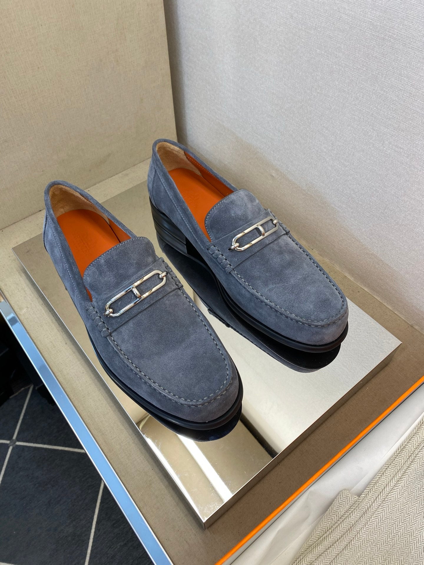 HM Men's Colette Loafer Charcoal Grey Suede 680424