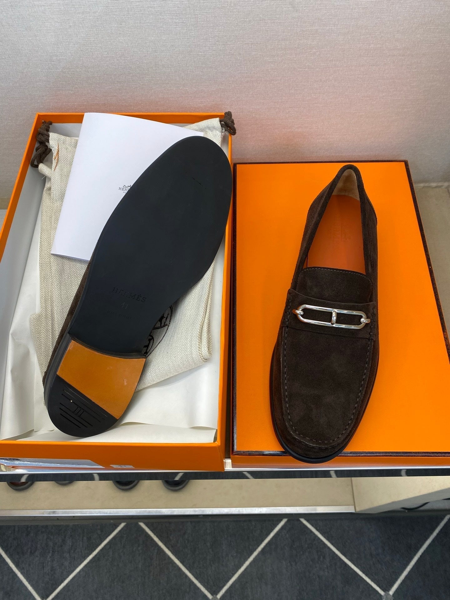 HM Men's Colette Loafer Dark Brown Suede 680426