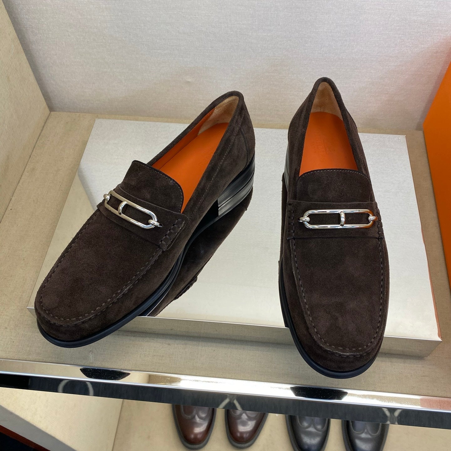 HM Men's Colette Loafer Dark Brown Suede 680426