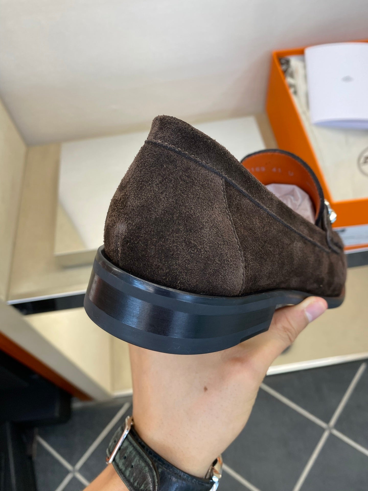 HM Men's Colette Loafer Dark Brown Suede 680426