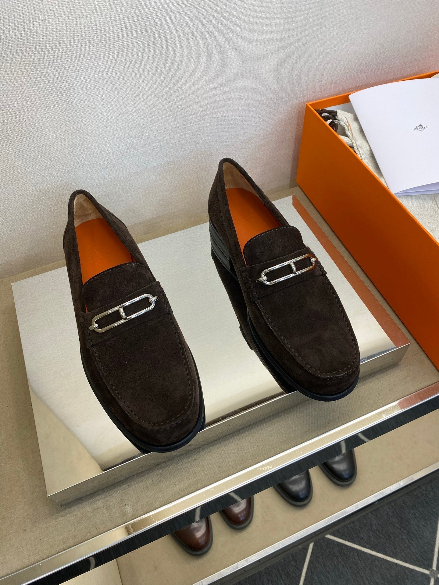 HM Men's Colette Loafer Dark Brown Suede 680426