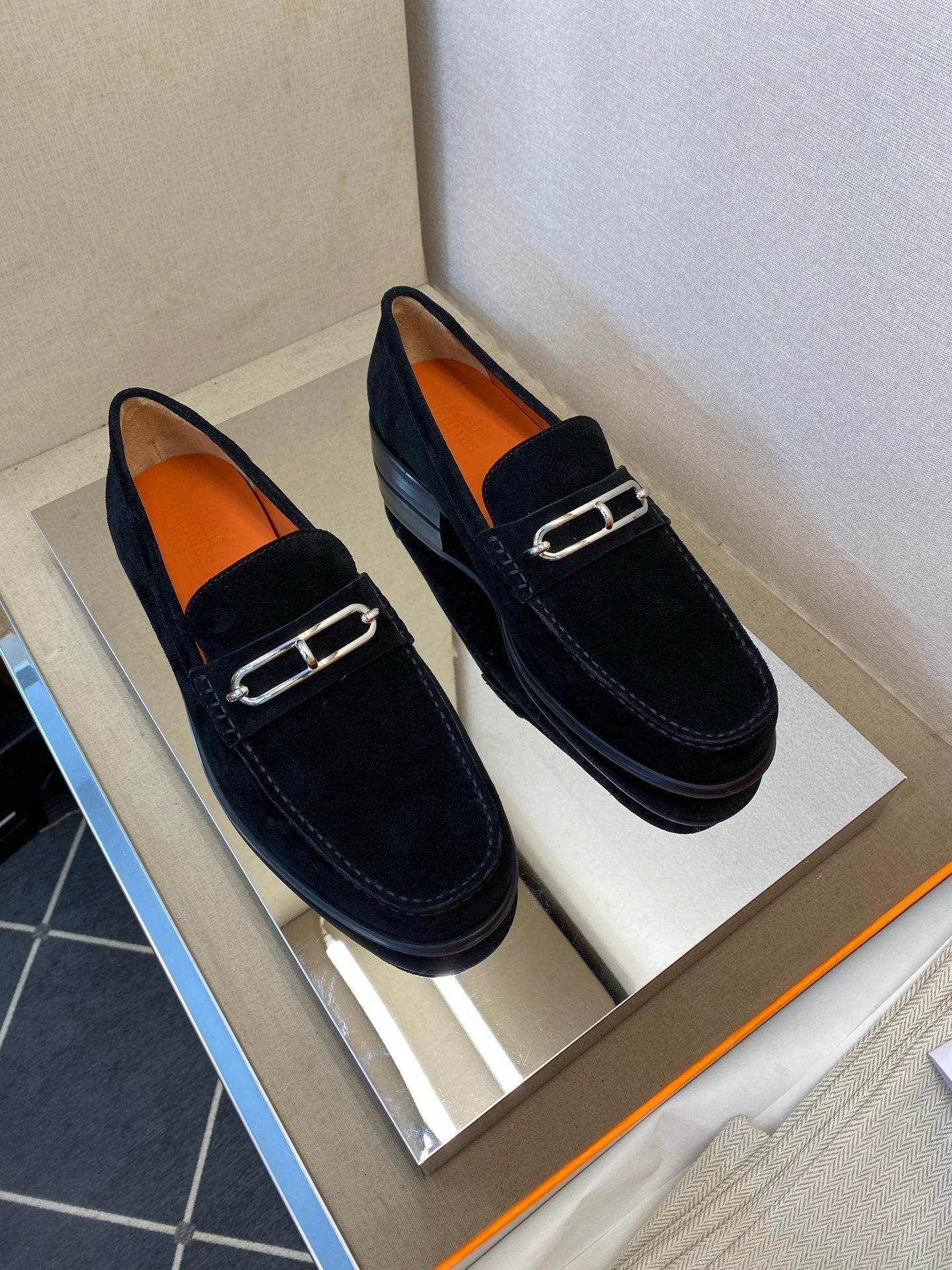 HM Men's Colette Loafer Black Suede 680427