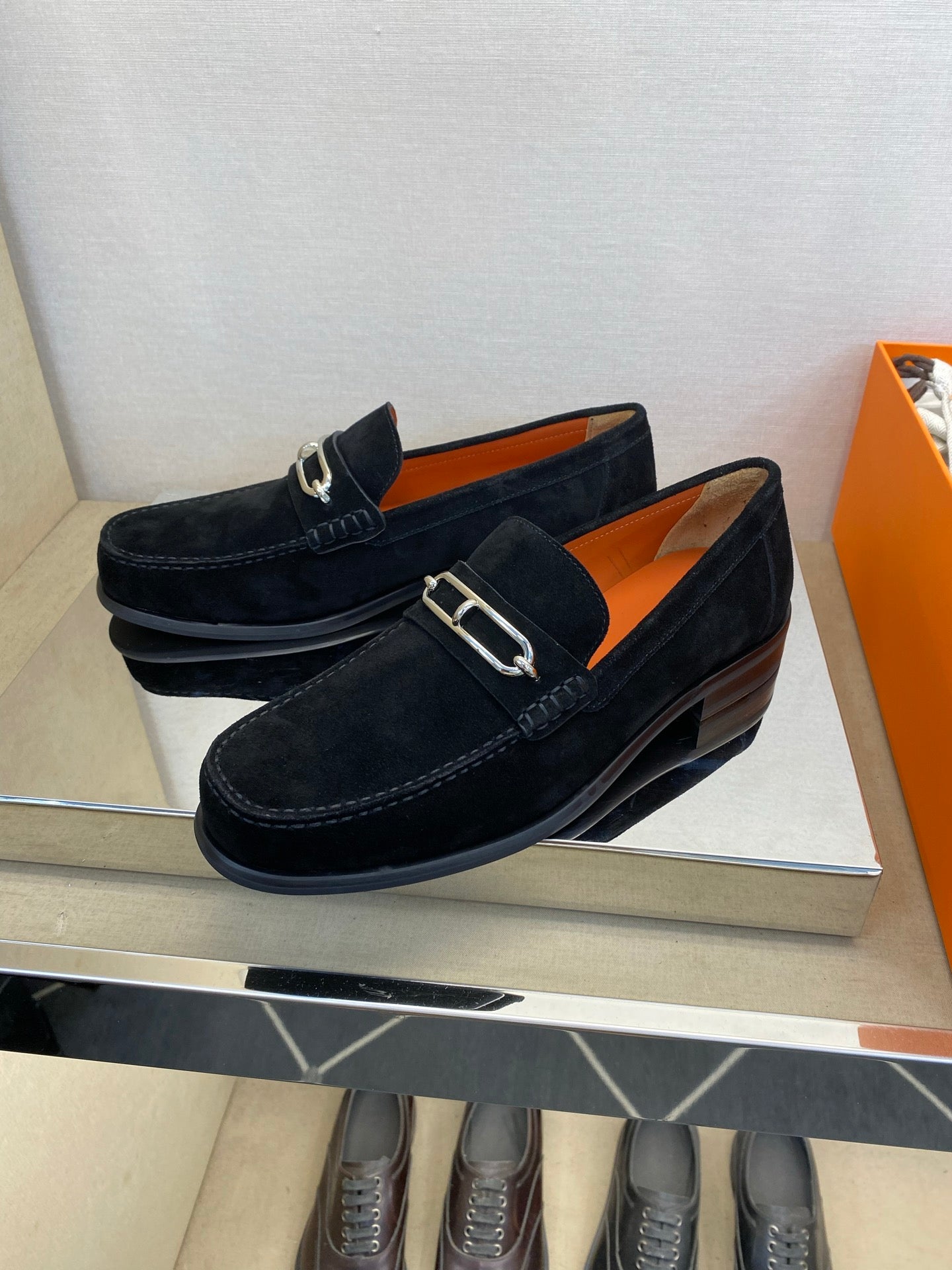 HM Men's Colette Loafer Black Suede 680427