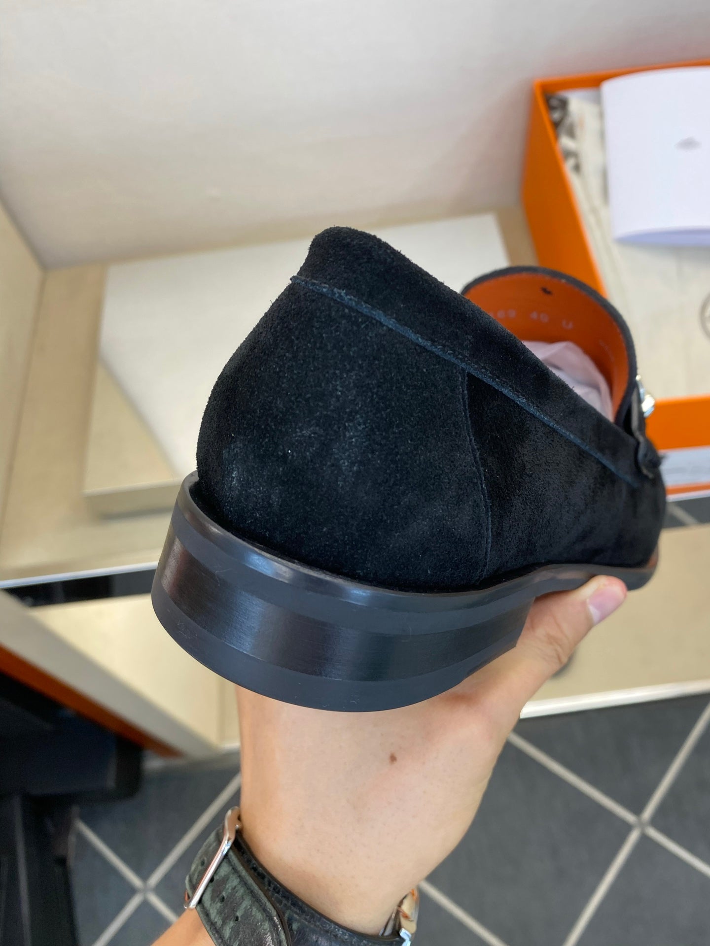 HM Men's Colette Loafer Black Suede 680427