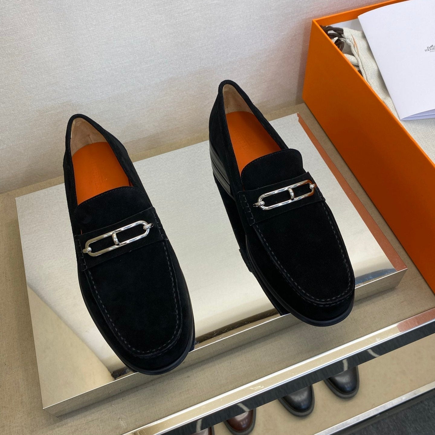 HM Men's Colette Loafer Black Suede 680427