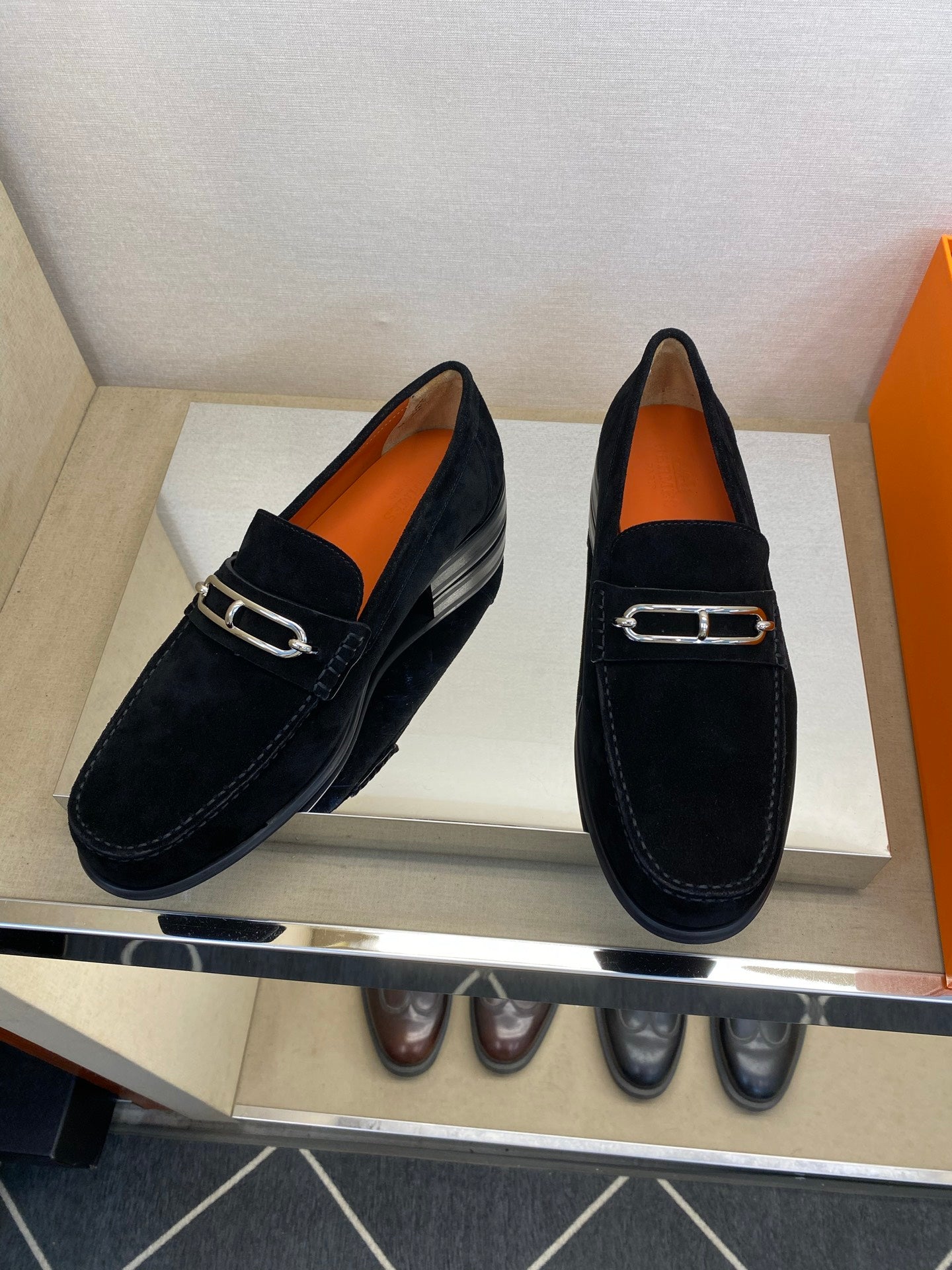 HM Men's Colette Loafer Black Suede 680427