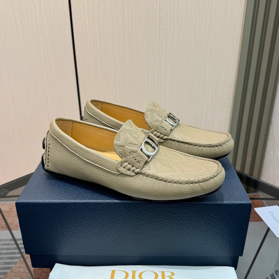 CD OdÃ©on Loafer Beige Calfskin 638582