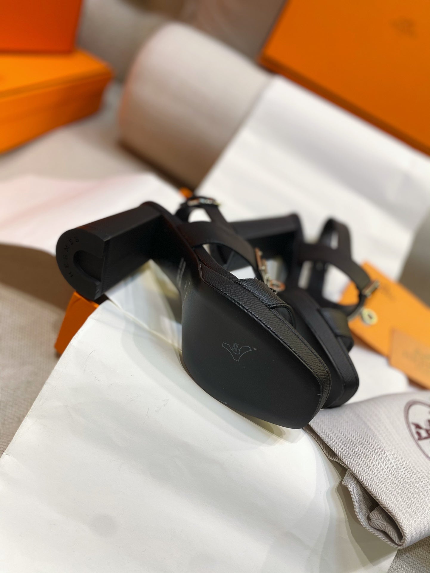 HM Ilona90 Slingback Black Calfskin 347912