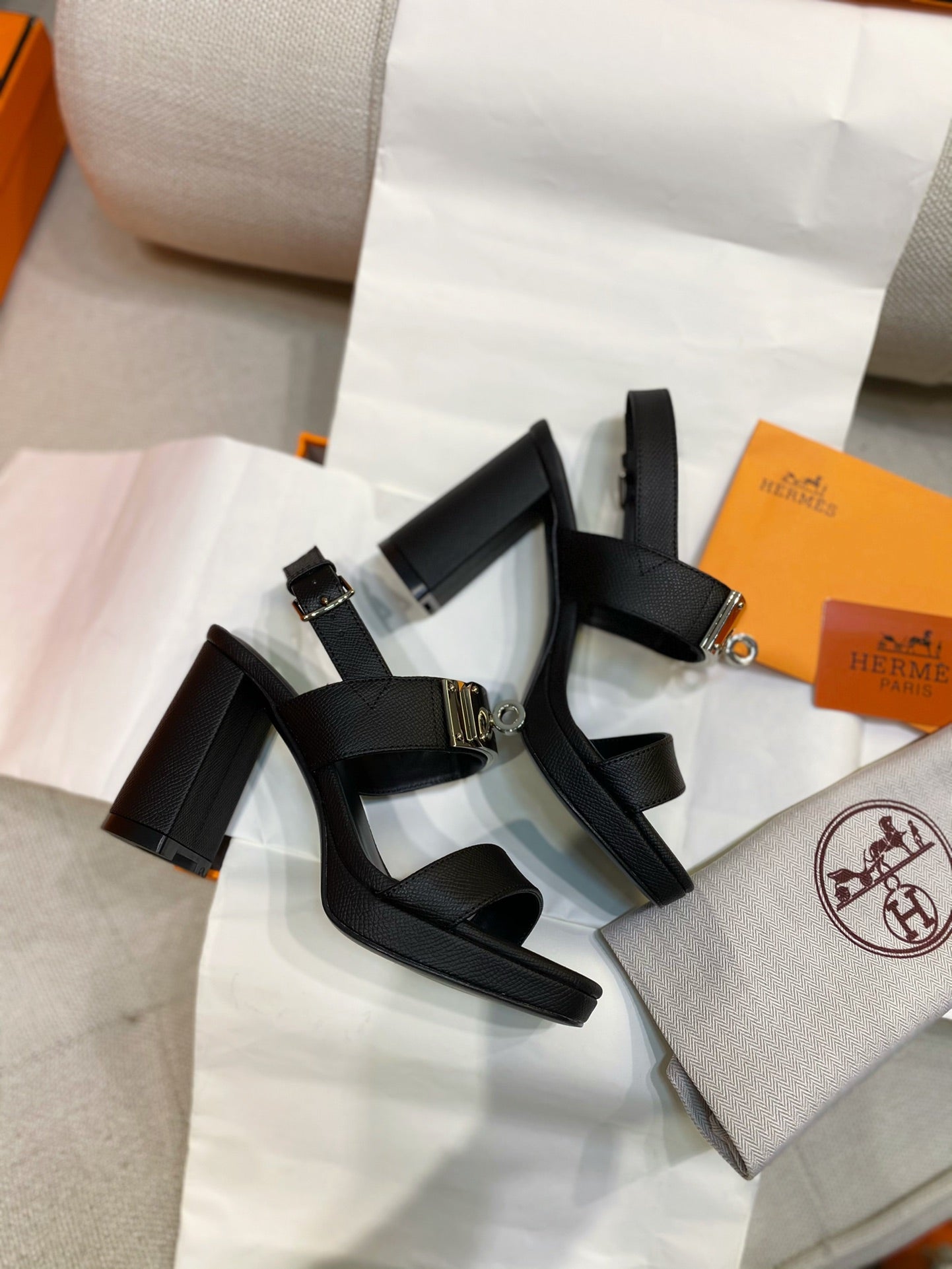 HM Ilona90 Slingback Black Calfskin 347912