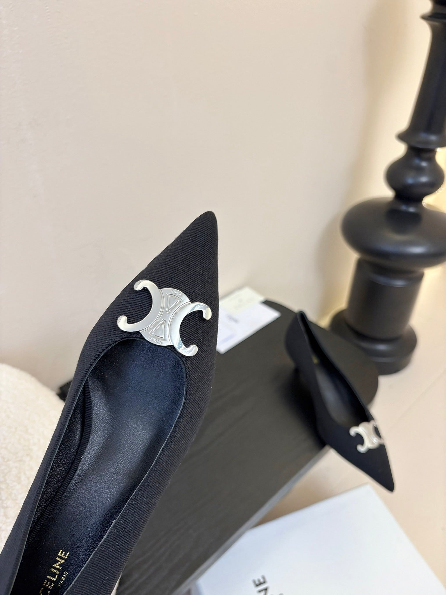 CELINE Pump Black Fabric 235702