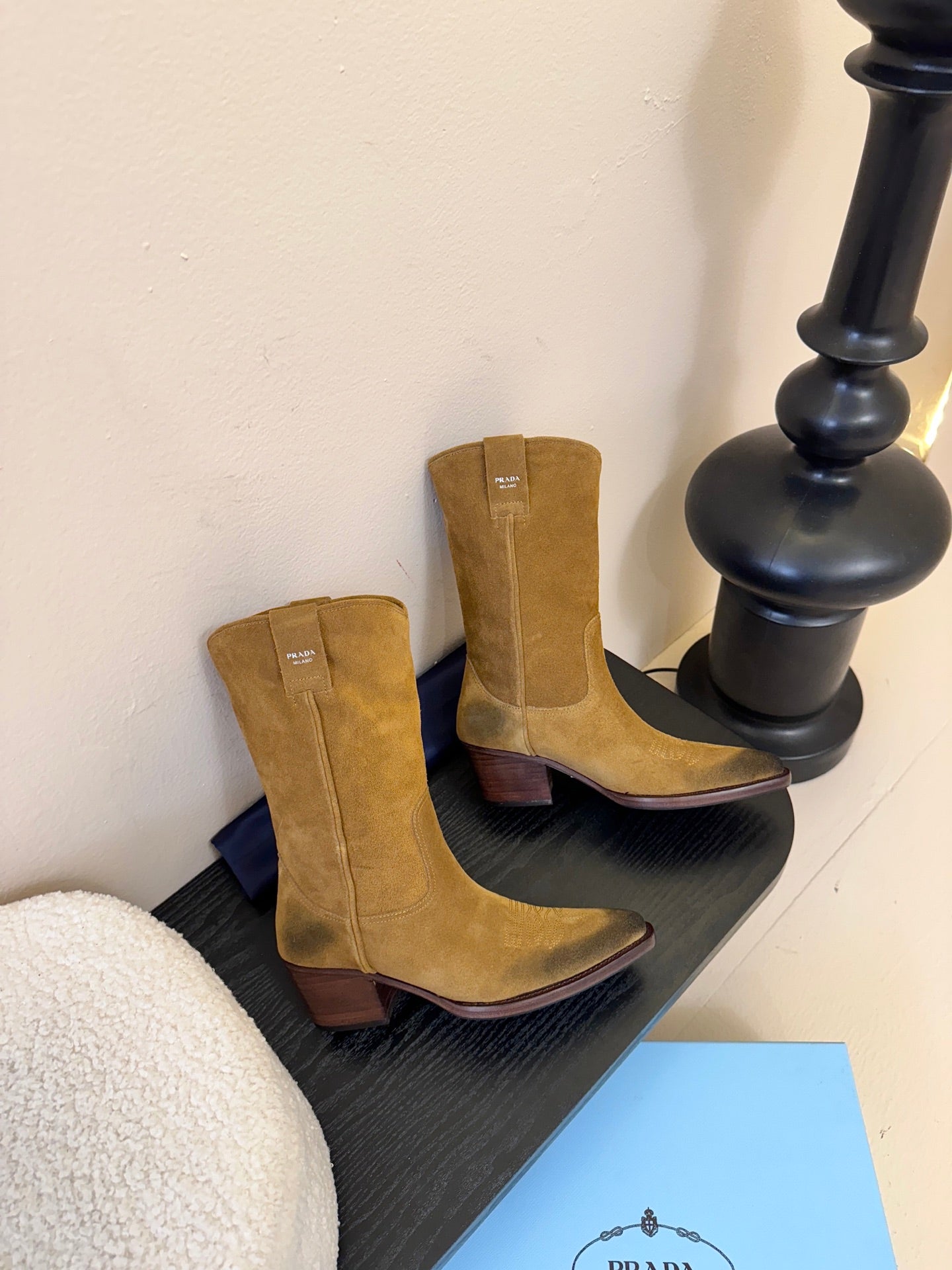 PRA short boots brown black suede 478572