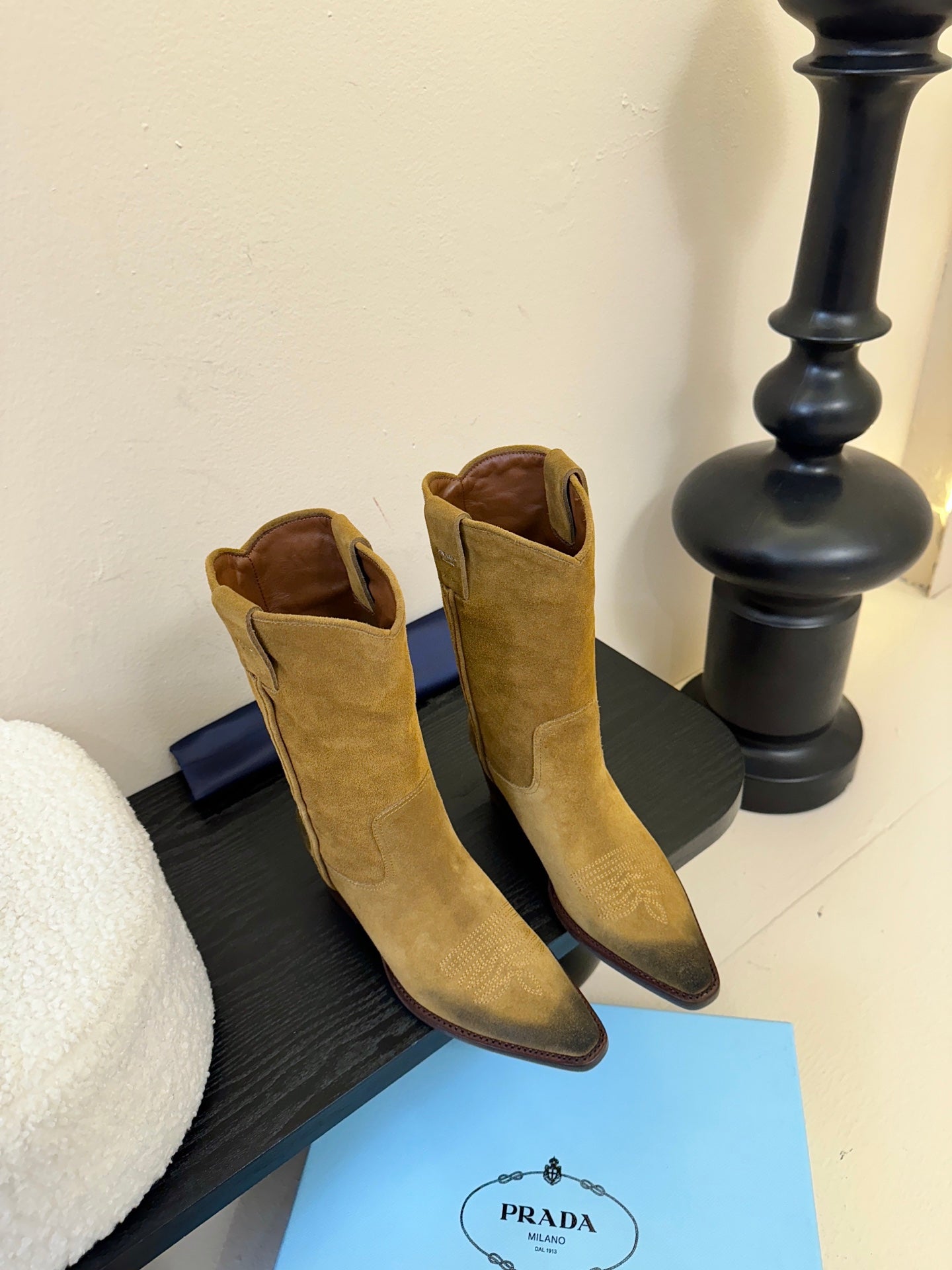 PRA short boots brown black suede 478572