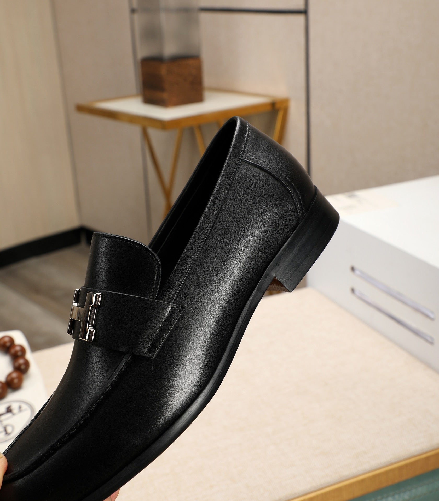HM Men's Paris Loafer Black Cowhide
