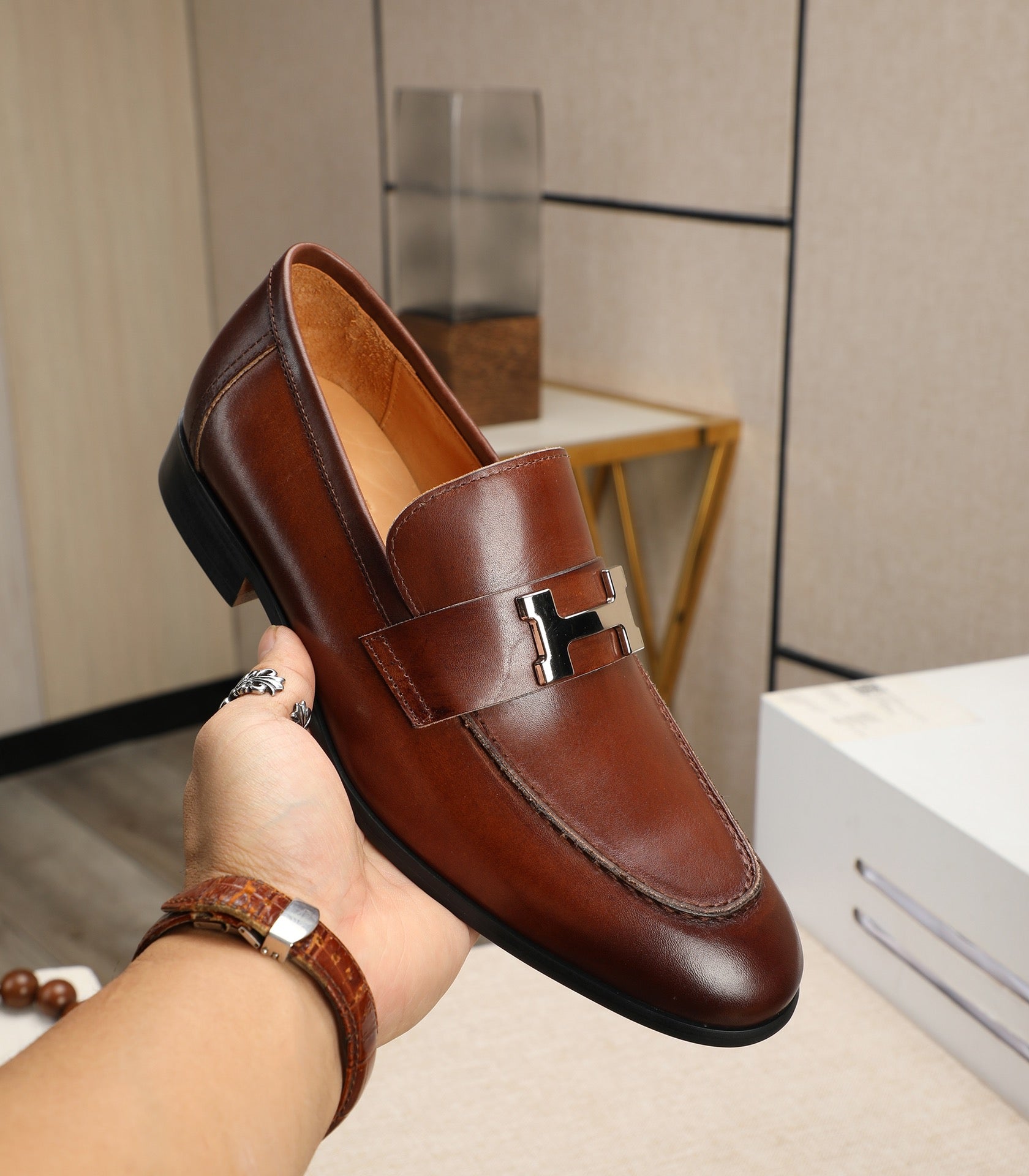 HM Men's Paris Loafer Brown Cowhide 480417