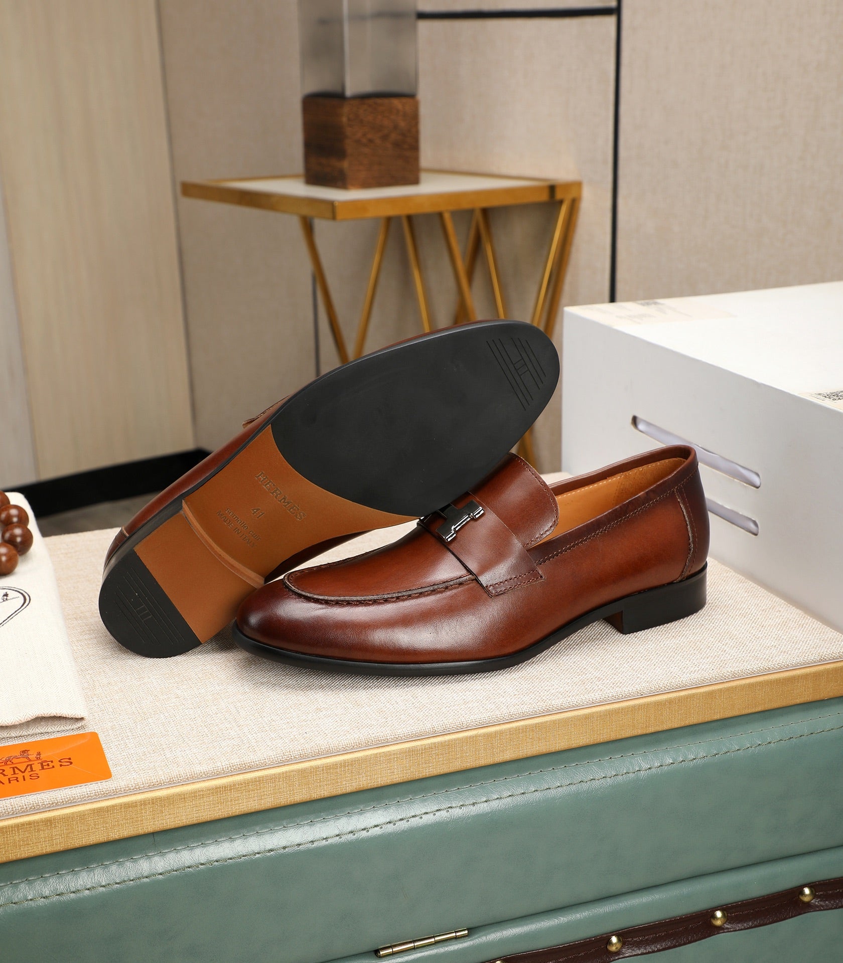 HM Men's Paris Loafer Brown Cowhide 480417