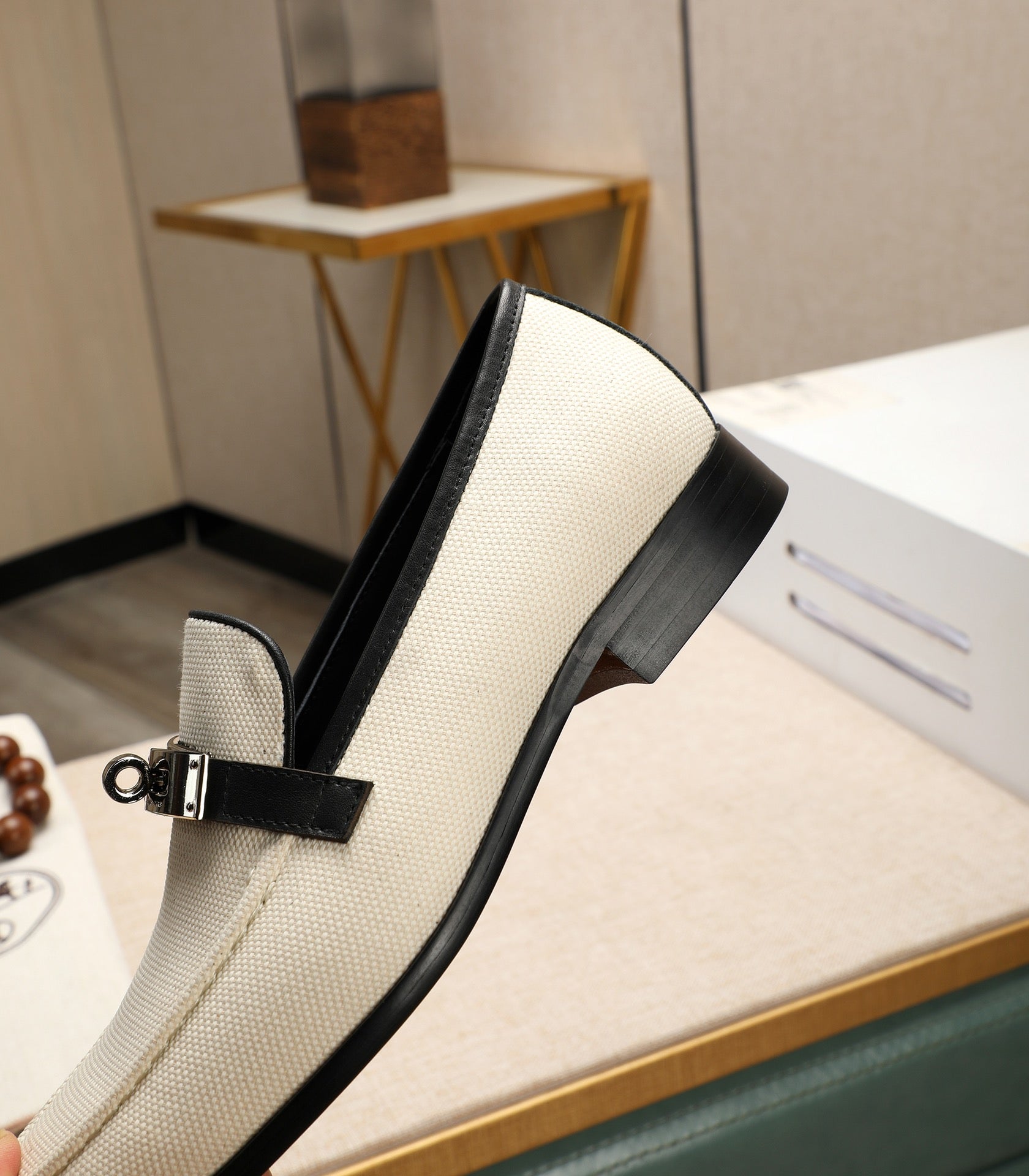 HM Men's Destin Loafer White Cowhide 480427