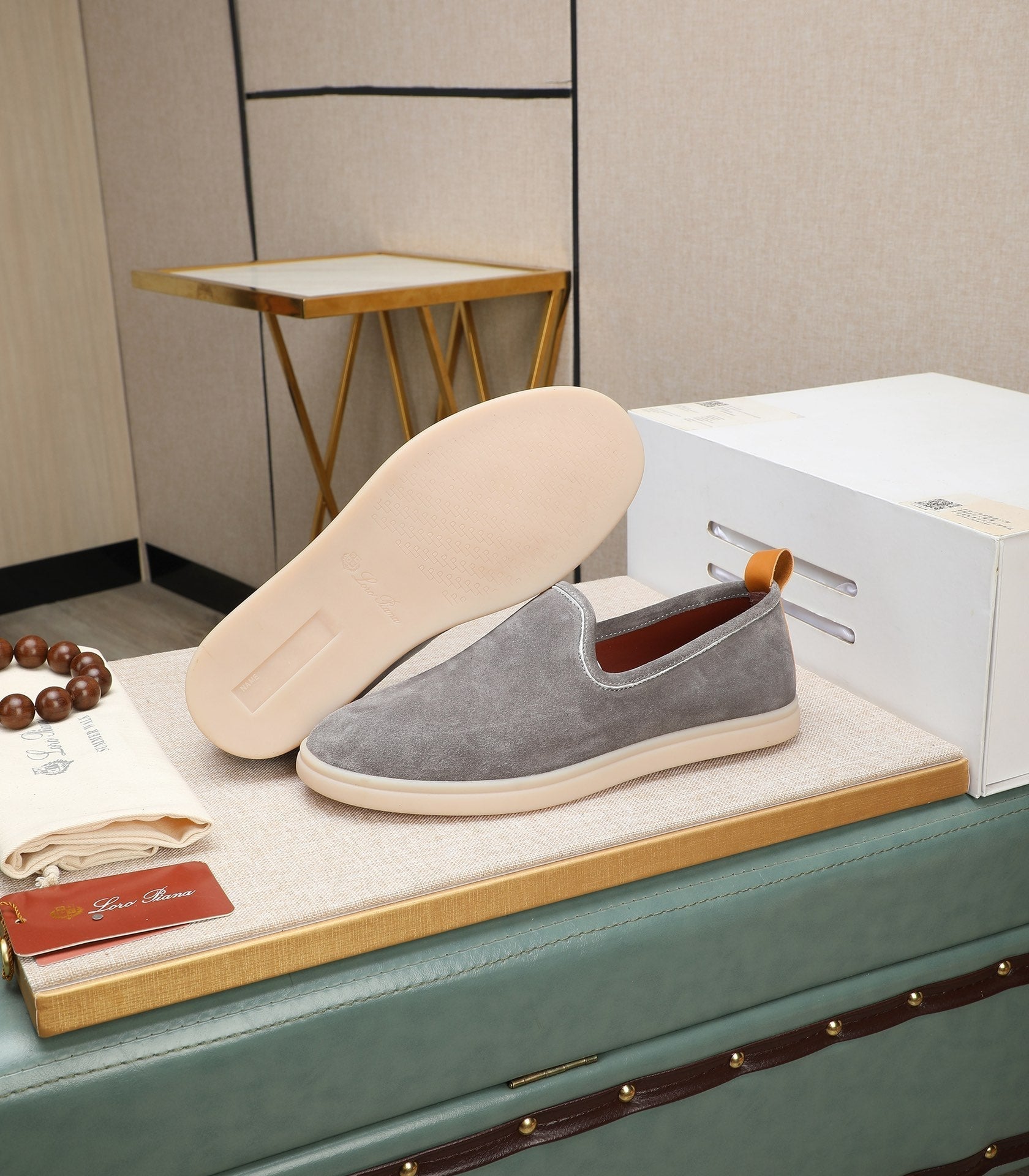 LP VENICE WALK LOAFERS LIGHT GRAY SUEDE