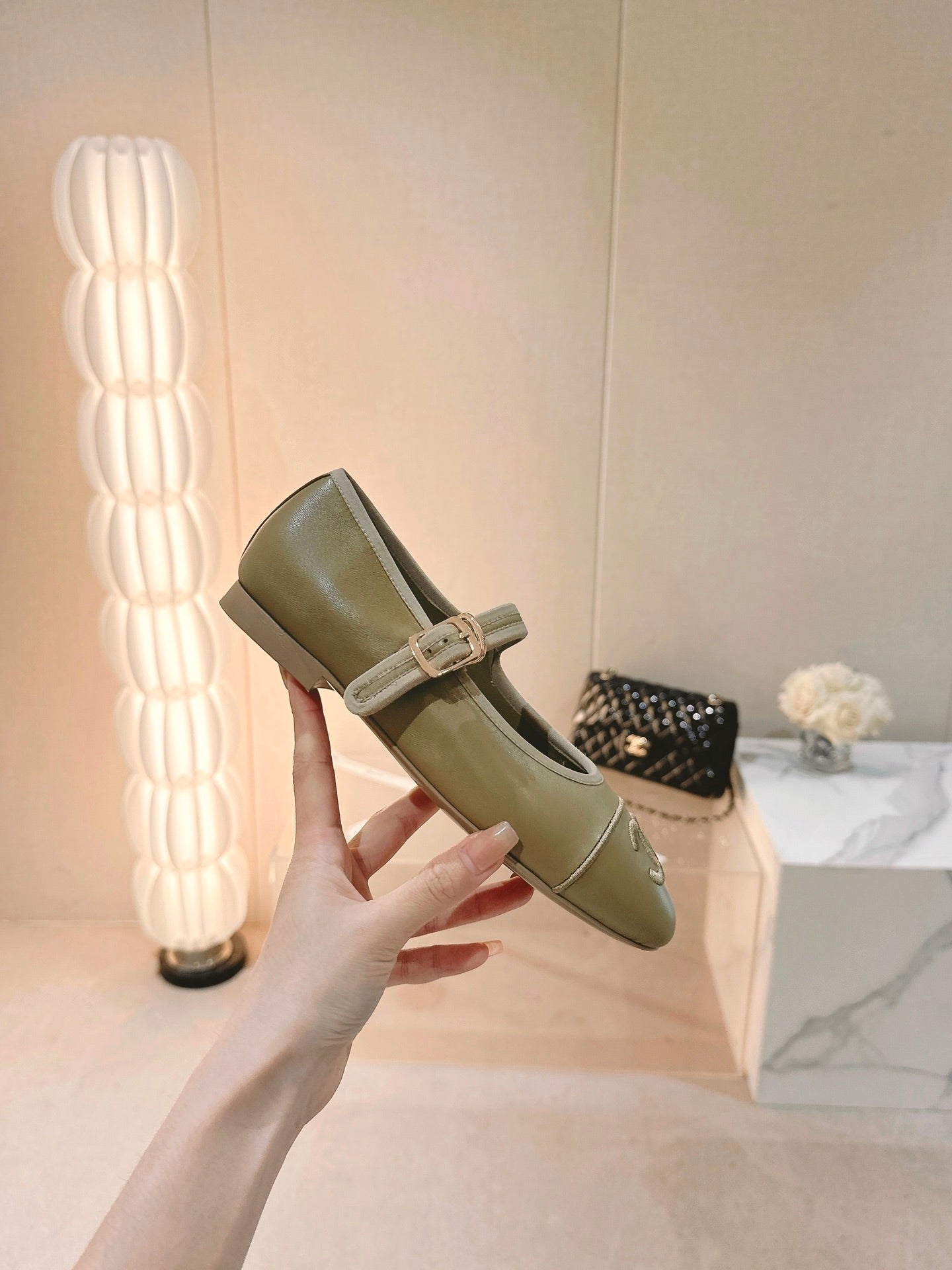 mary janes olive calfskin