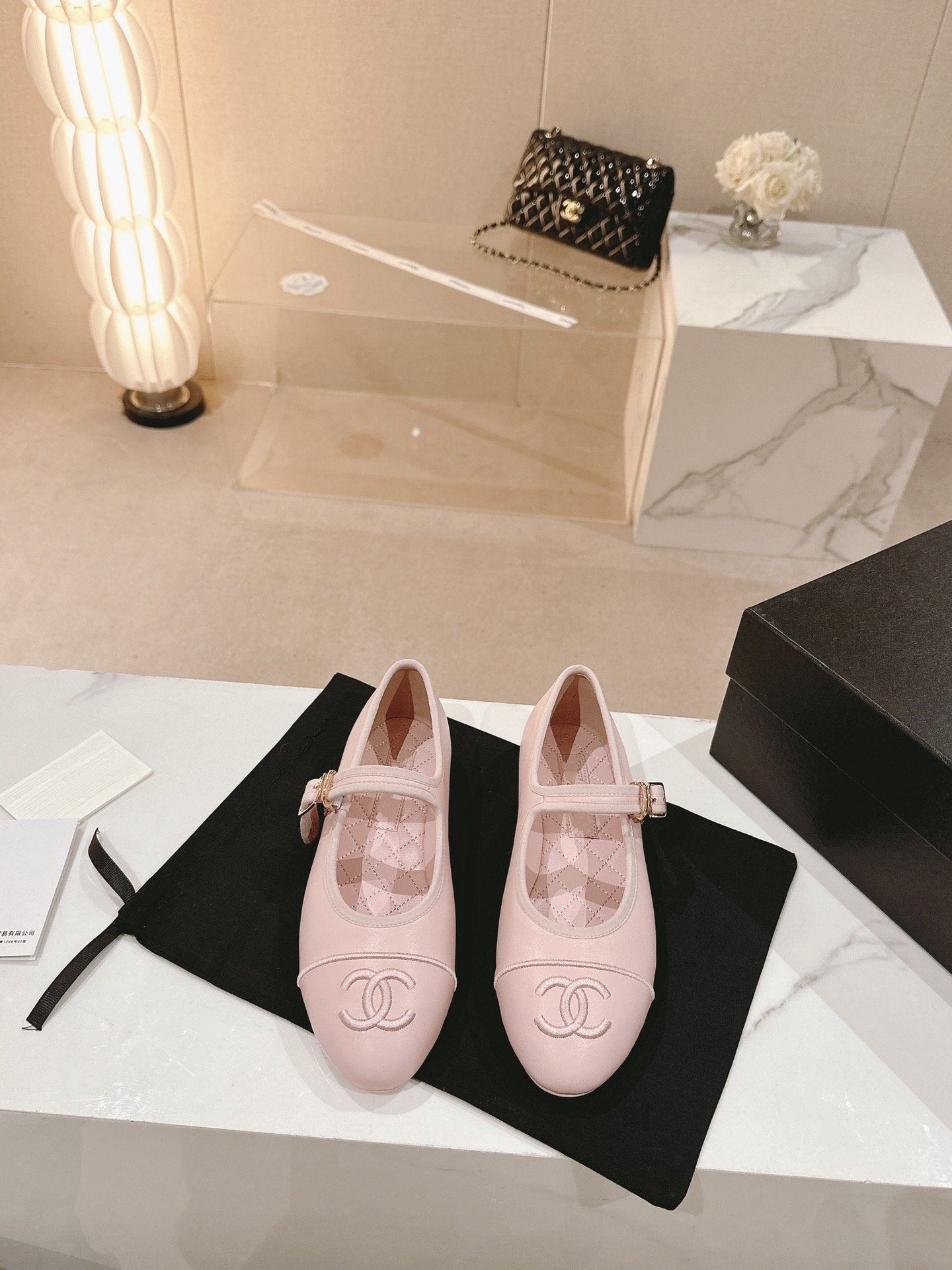 mary janes pink lambskin