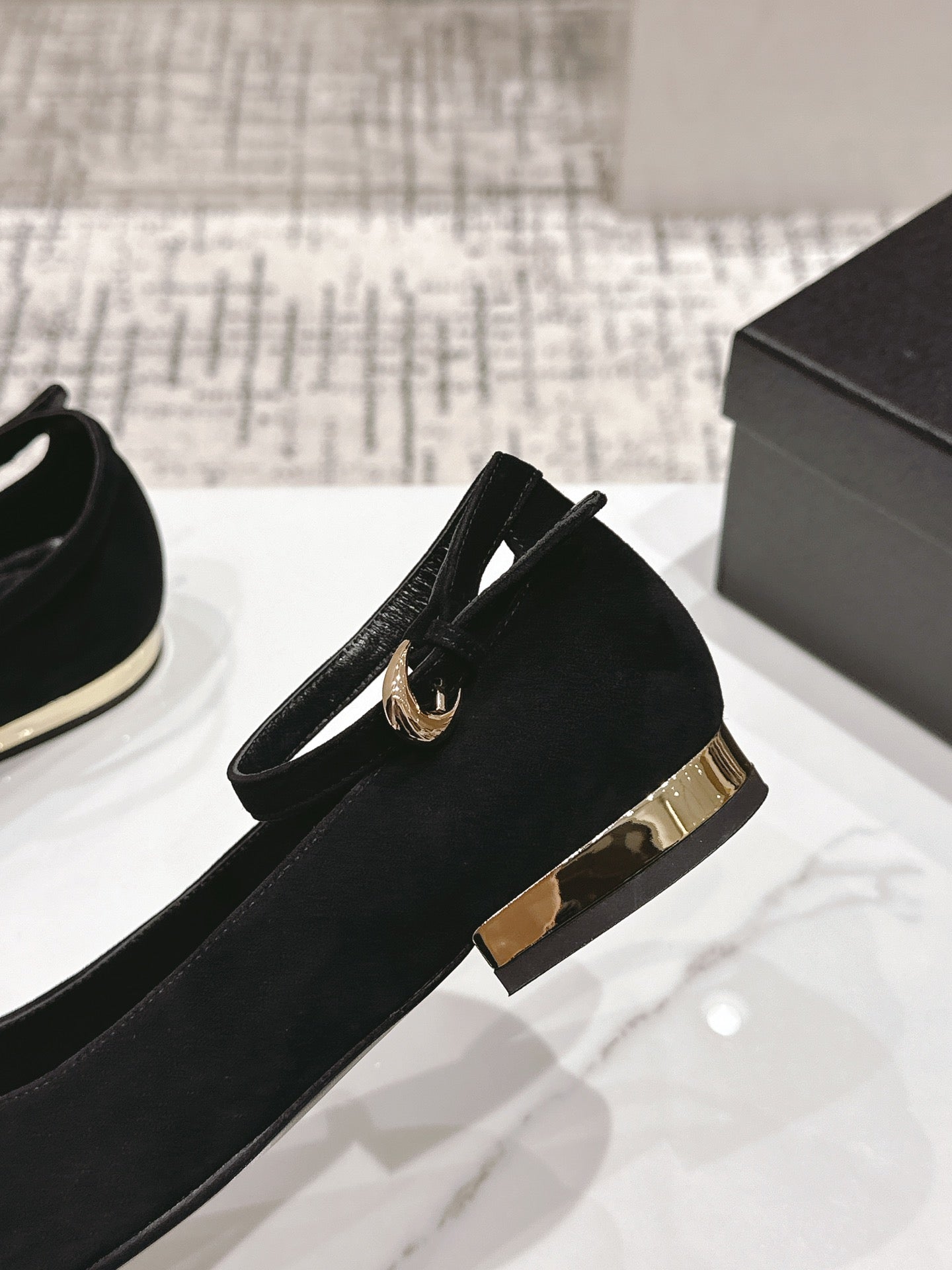 CC Mary Jane Black Suede And Cowhide