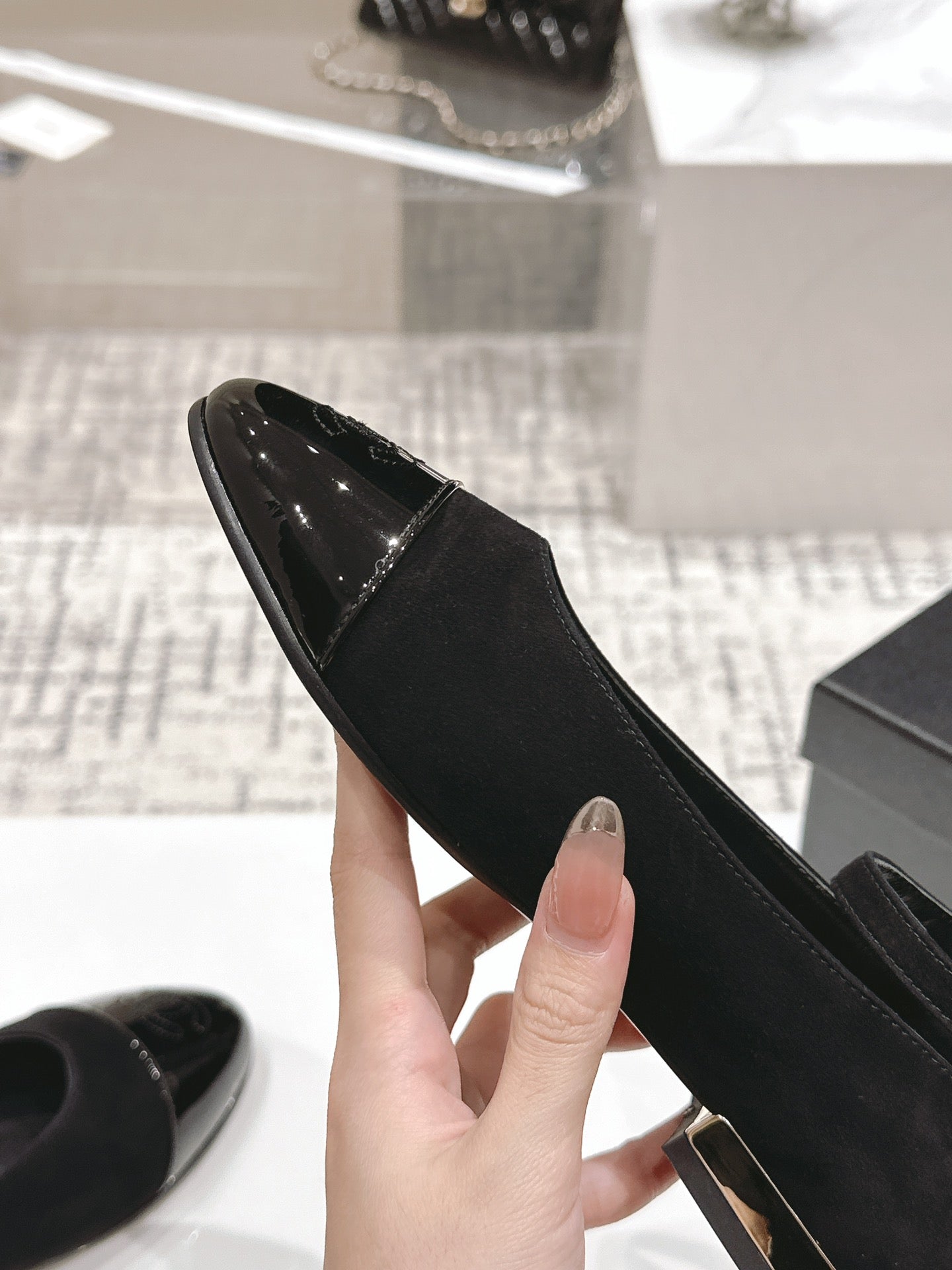 CC Mary Jane Black Suede And Cowhide