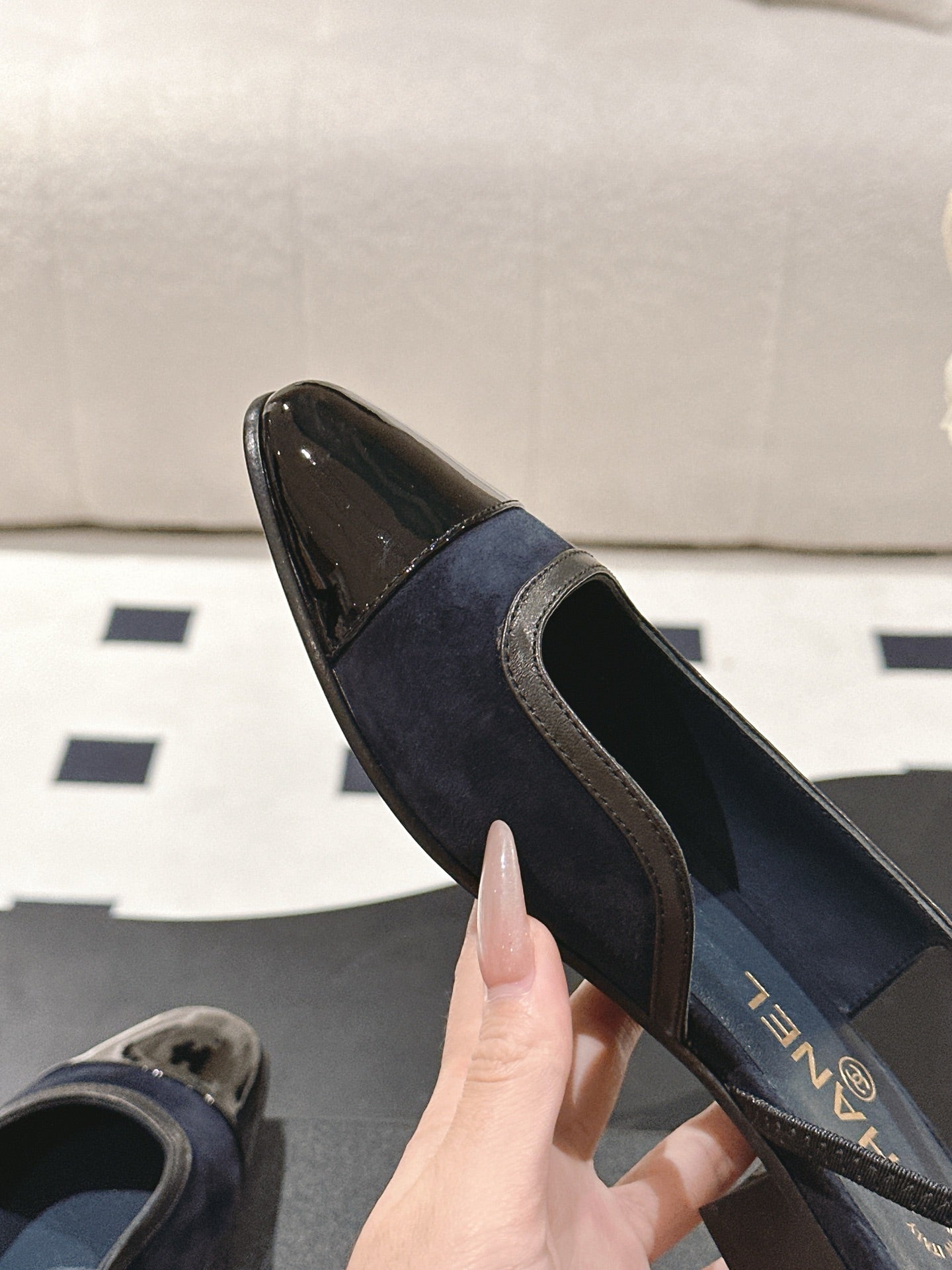 CC Slingback Navy Blue Suede 237501