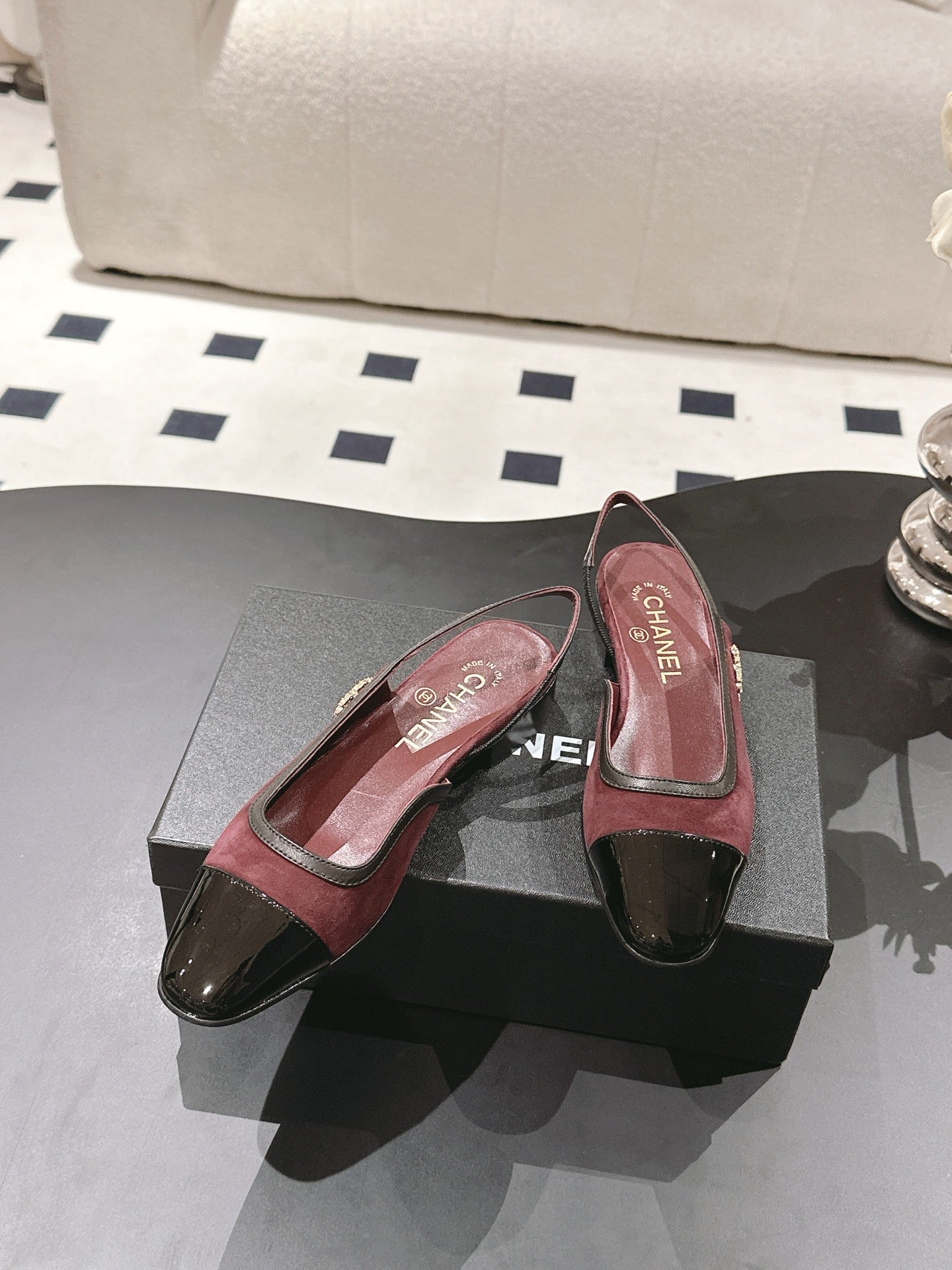 CC Slingback Red Suede 237502