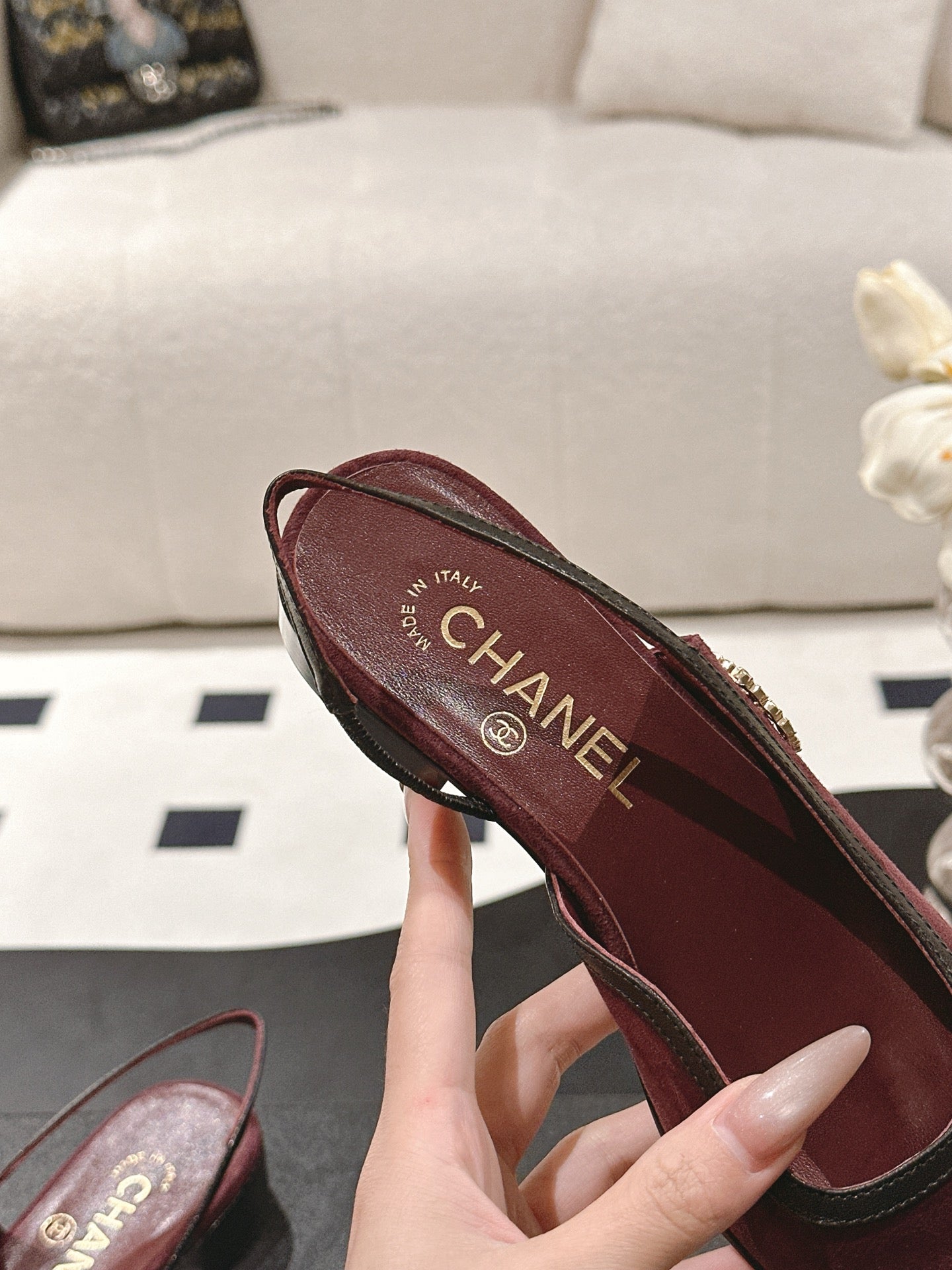 CC Slingback Red Suede 237502