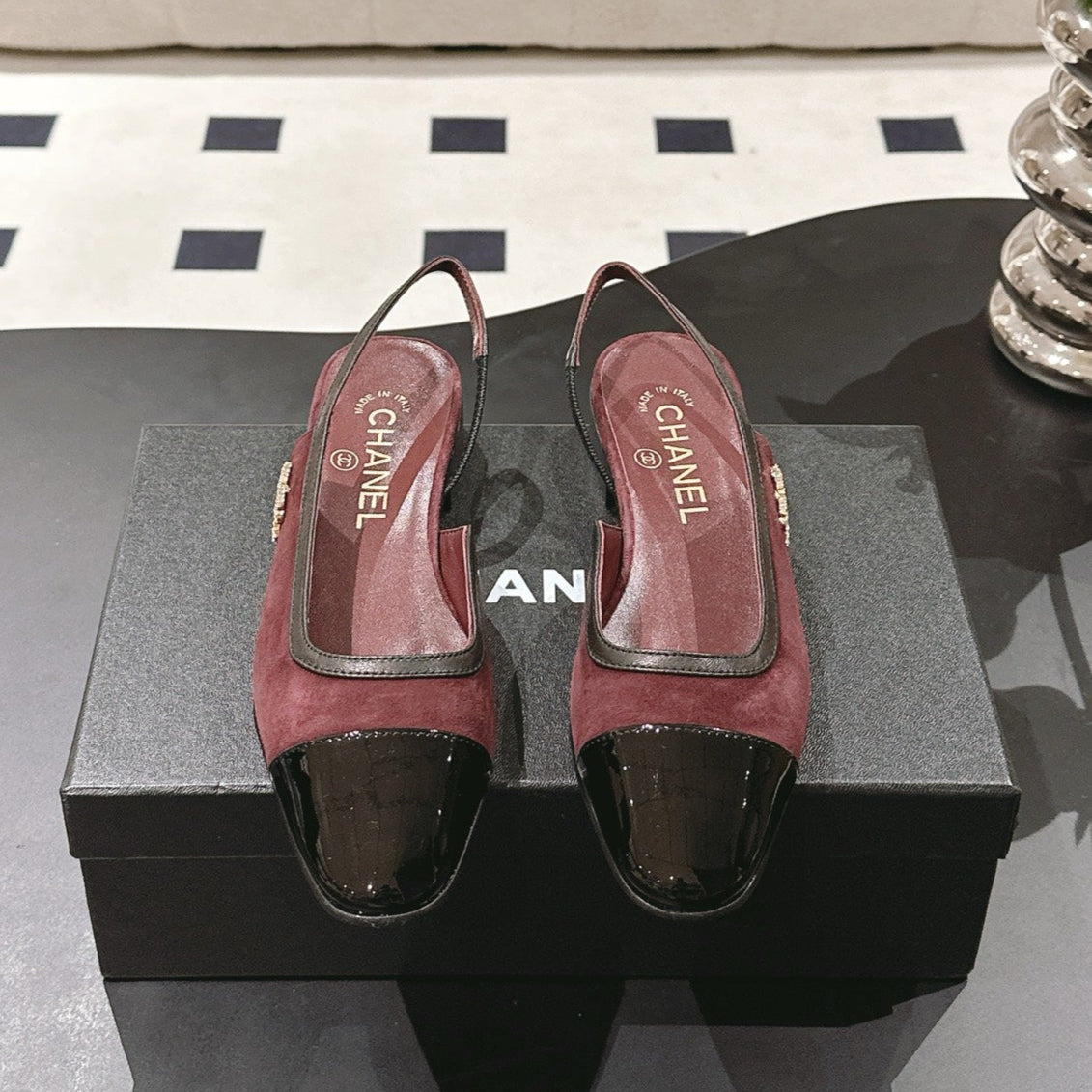 CC Slingback Red Suede 237502