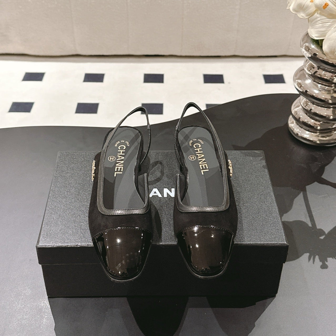 CC Slingback Black Suede 237503